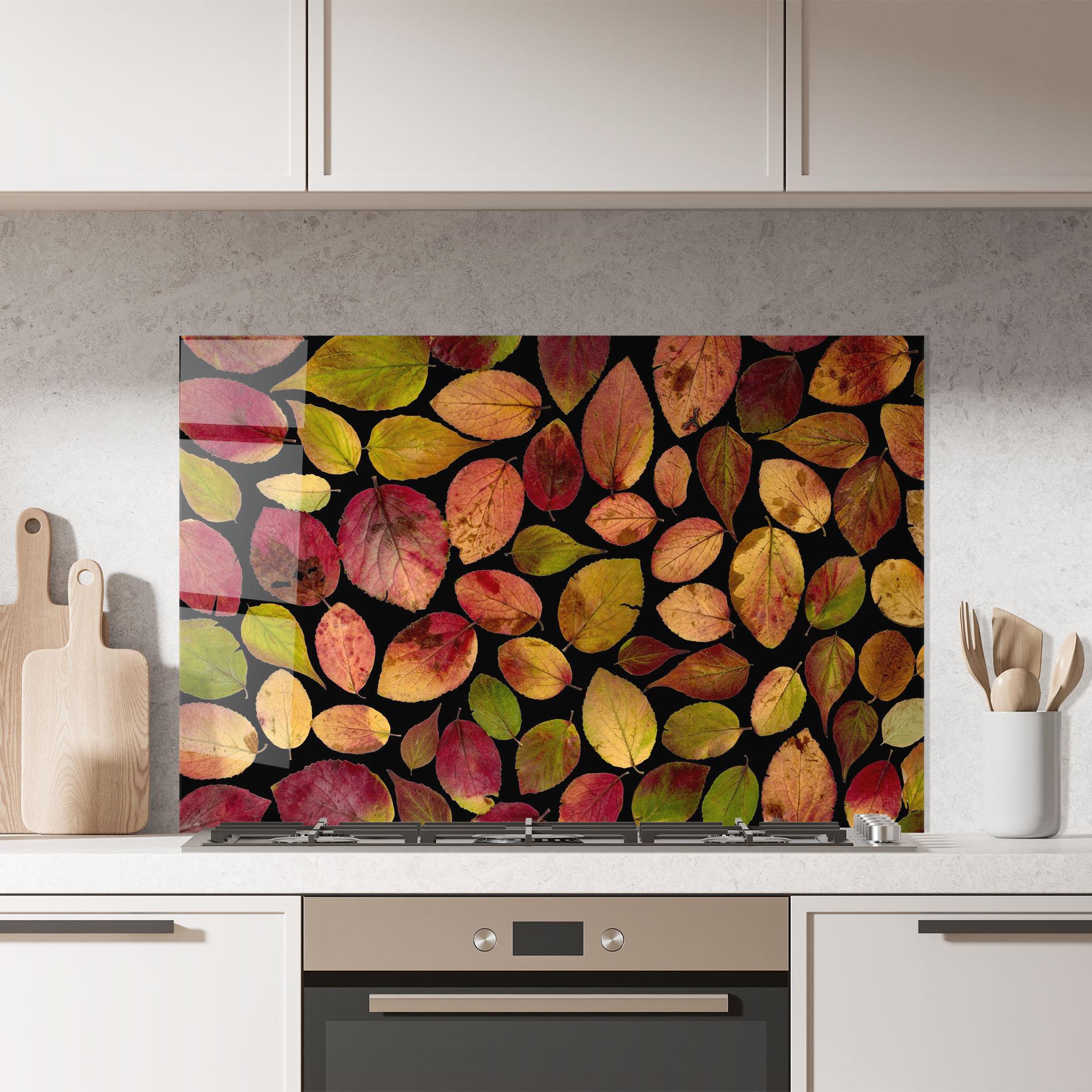 Panou Sticla Bucatarie Carpet Of Leaves mockup 7