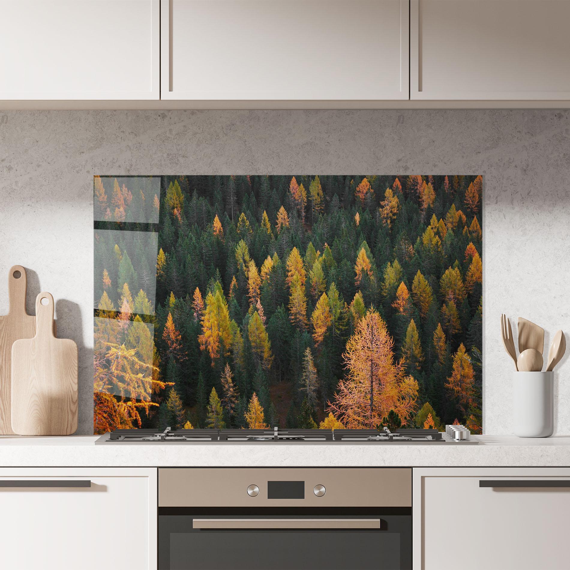 Panou Sticla Bucatarie Orange Trees mockup 7