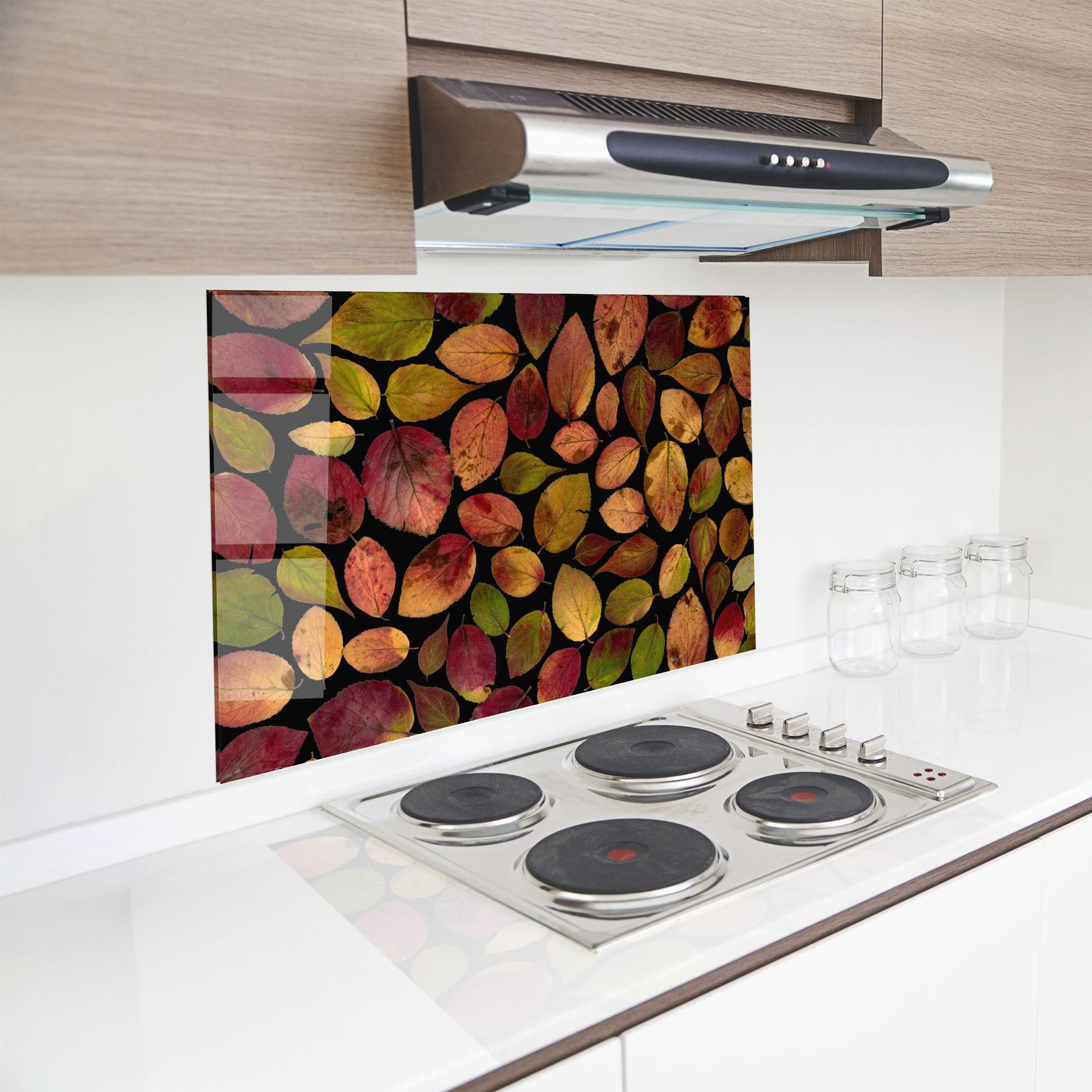 Panou Sticla Bucatarie Carpet Of Leaves mockup 8