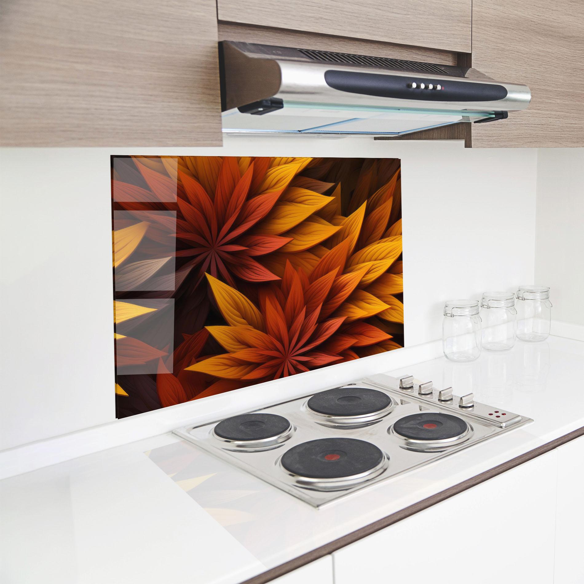 Panou Sticla Bucatarie Colorful Autumn mockup 8