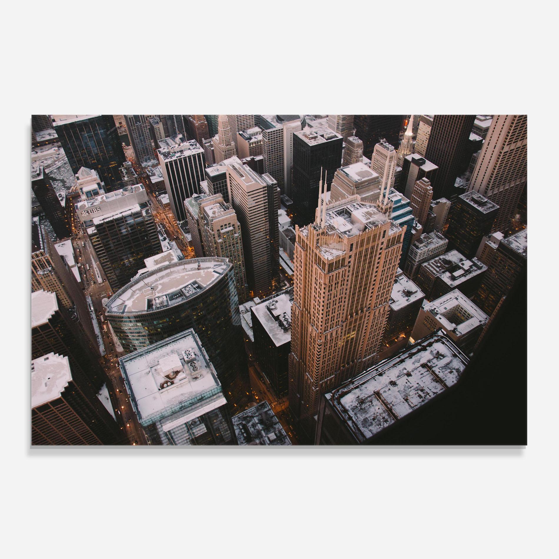 Panou Sticla Bucatarie Brown Tall Building mockup 0