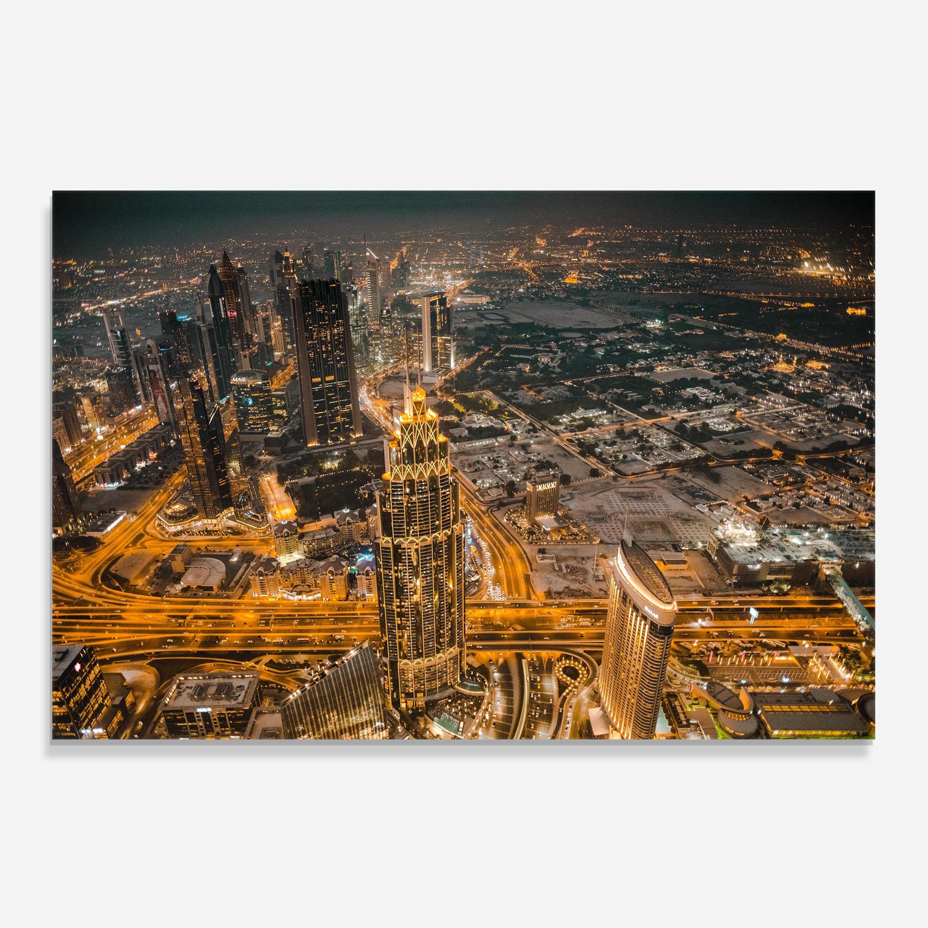 Panou Sticla Bucatarie Dubai Lights mockup 0