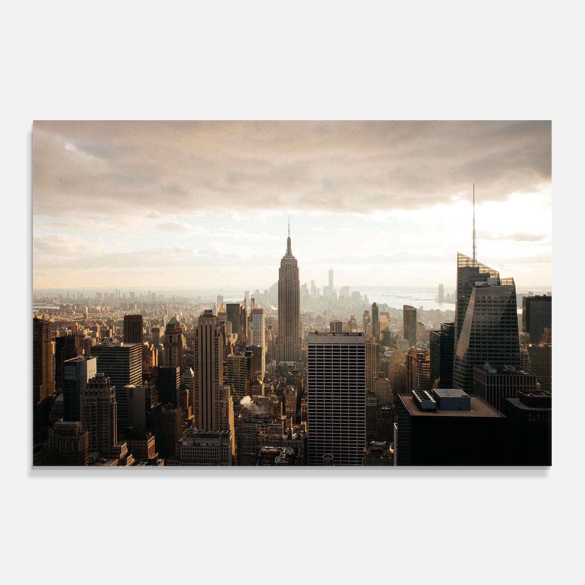 Panou Sticla Bucatarie Grey Cloud Buildings mockup 0