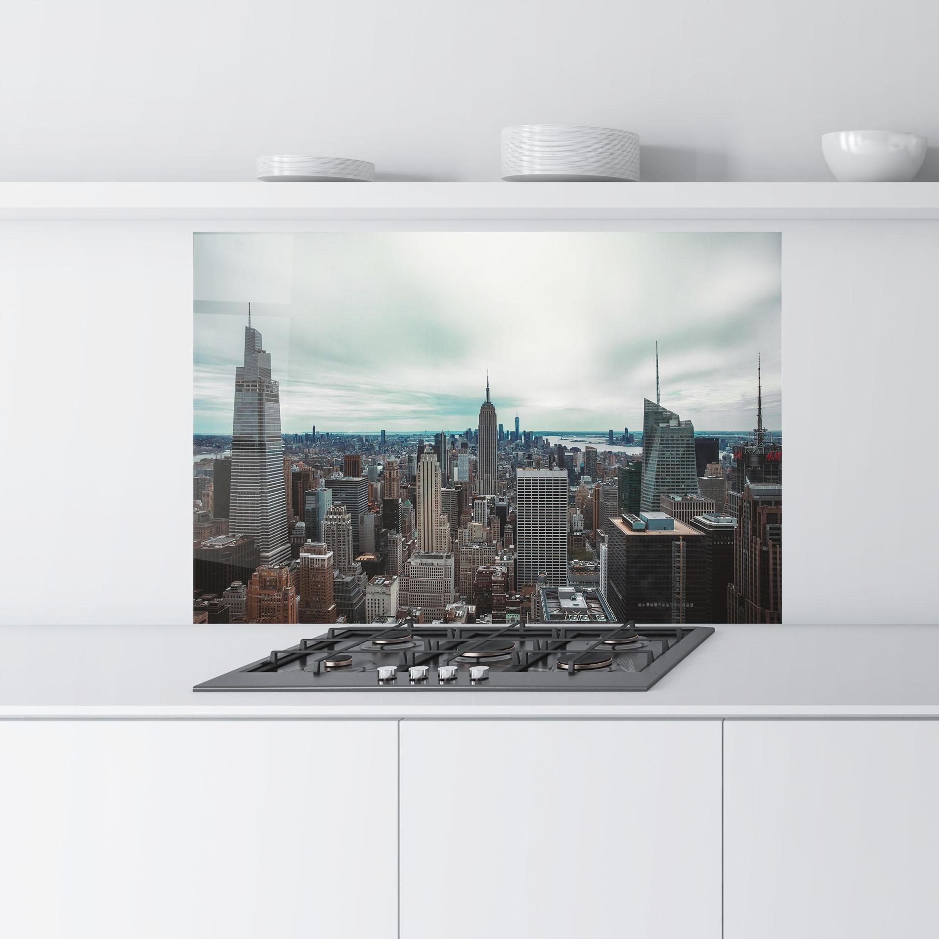 Panou Sticla Bucatarie Beautiful High Building mockup 9