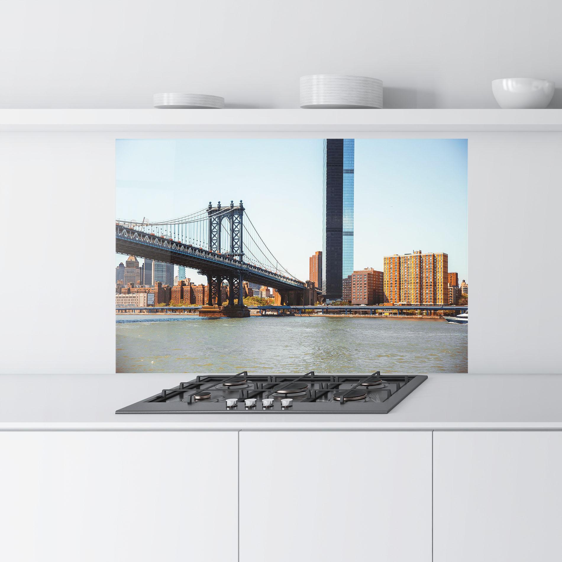 Panou Sticla Bucatarie Big City Bridge mockup 9