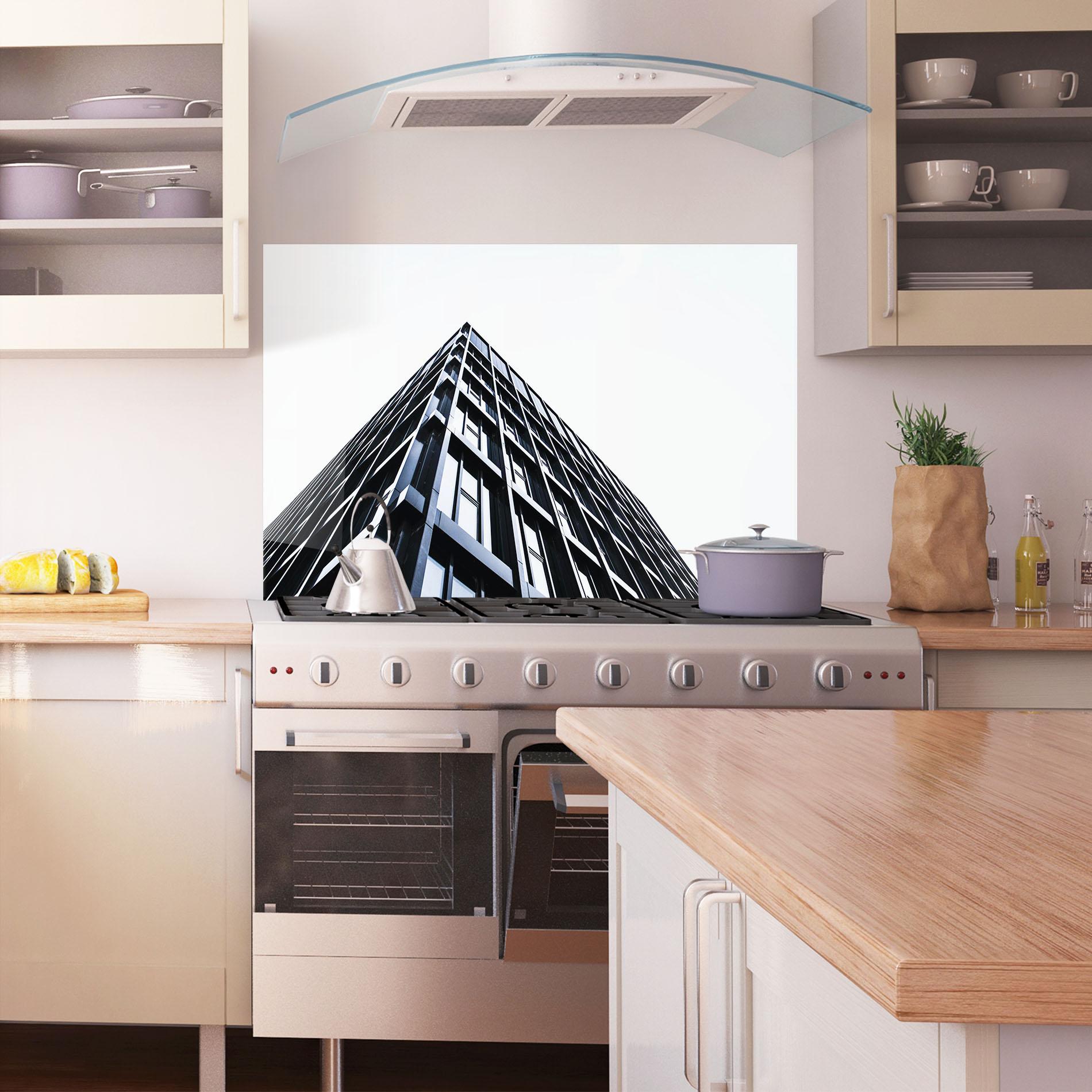 Panou Sticla Bucatarie Big Black Building mockup 1