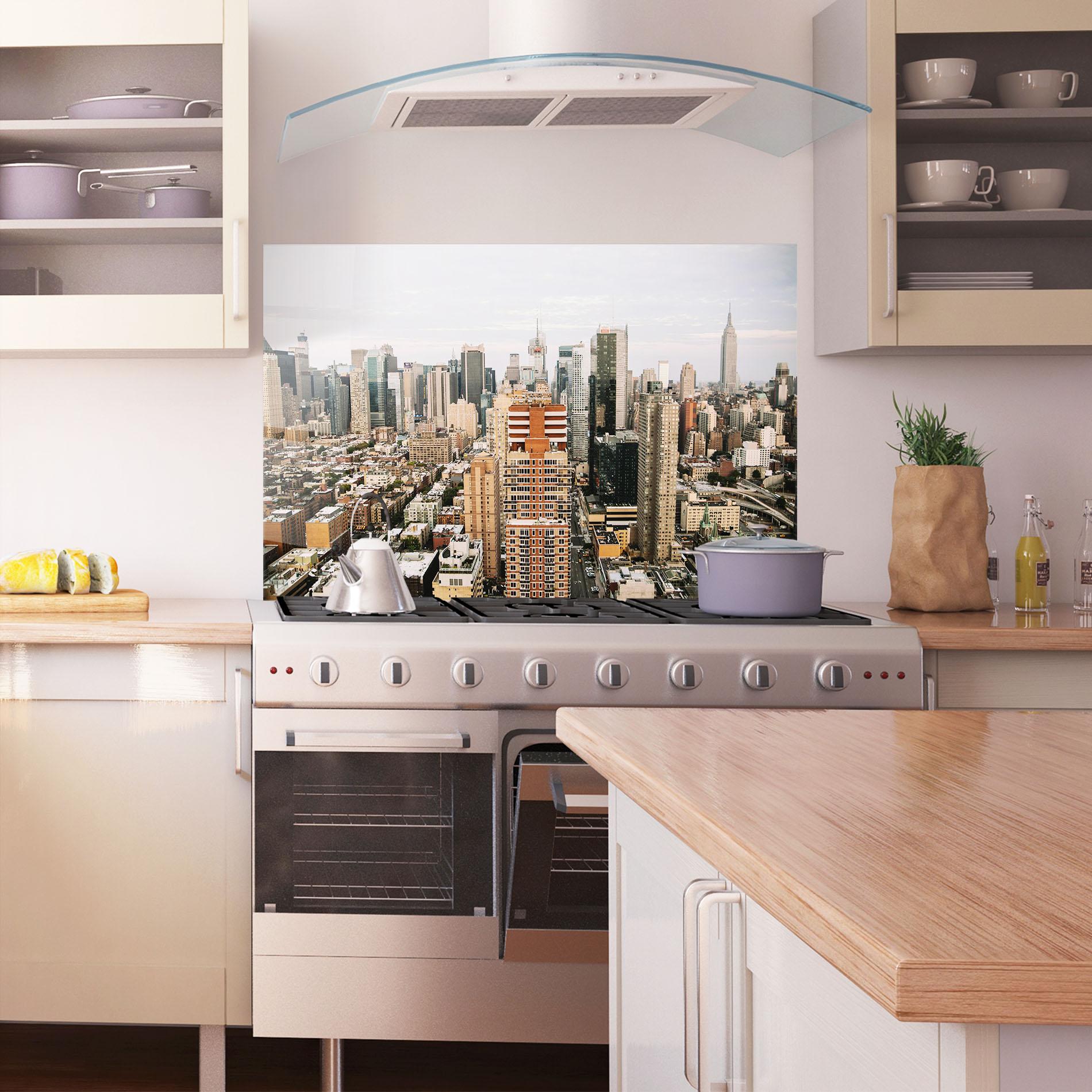 Panou Sticla Bucatarie Cream Orange Building mockup 1