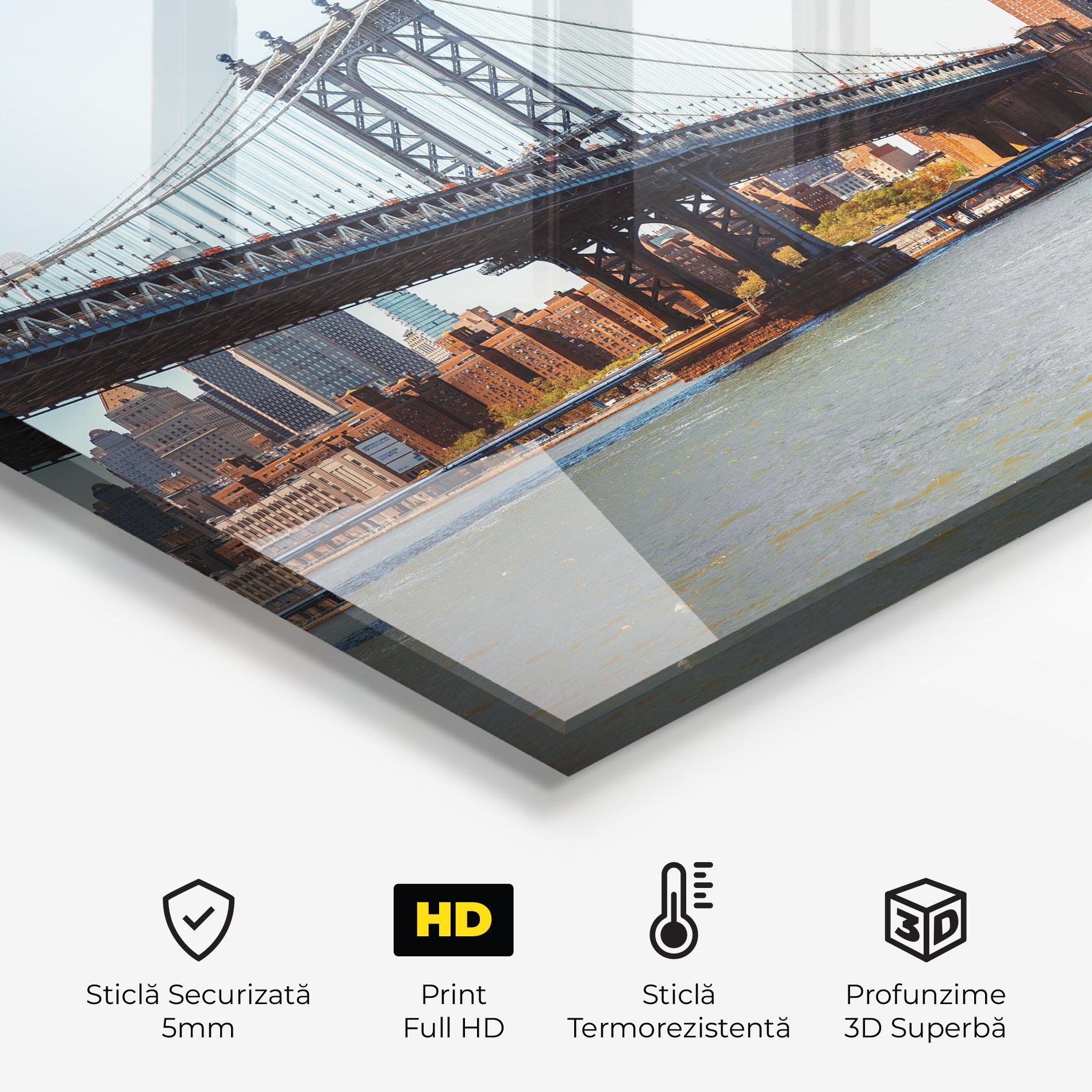 Panou Sticla Bucatarie Big City Bridge mockup 2