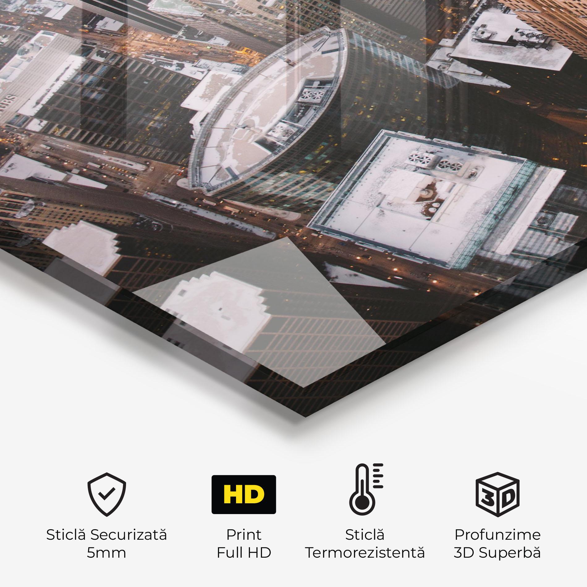 Panou Sticla Bucatarie Brown Tall Building mockup 2