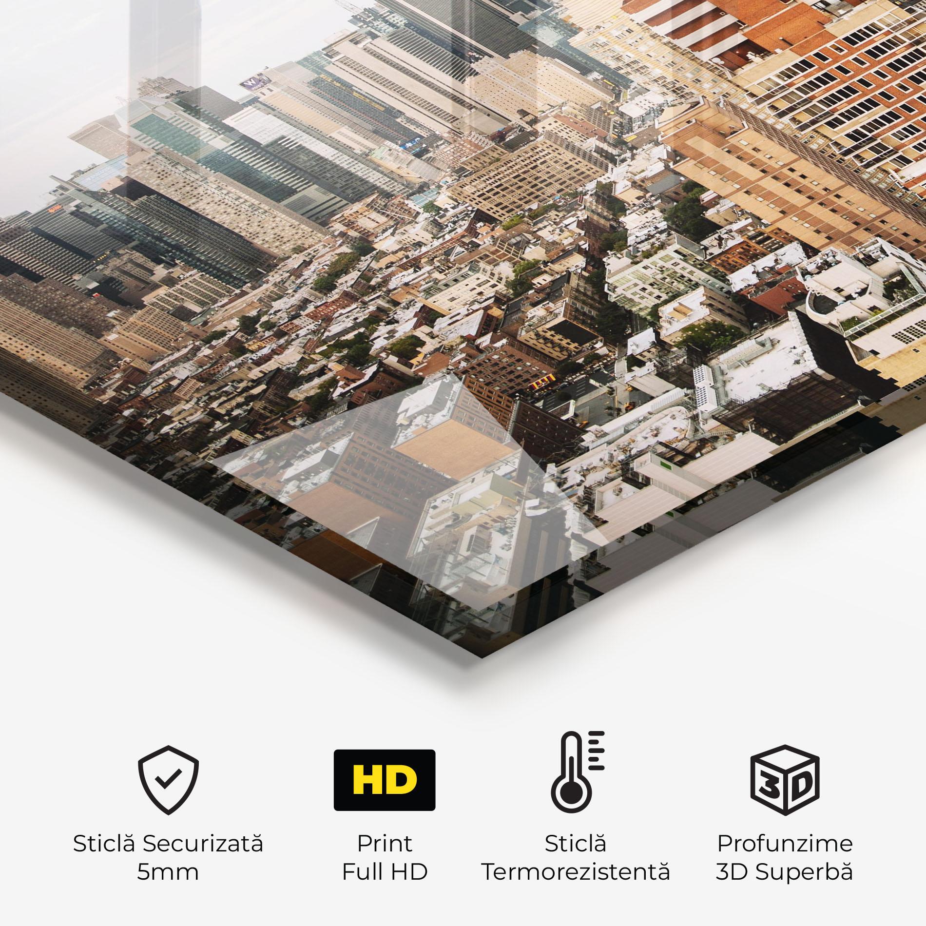 Panou Sticla Bucatarie Cream Orange Building mockup 2