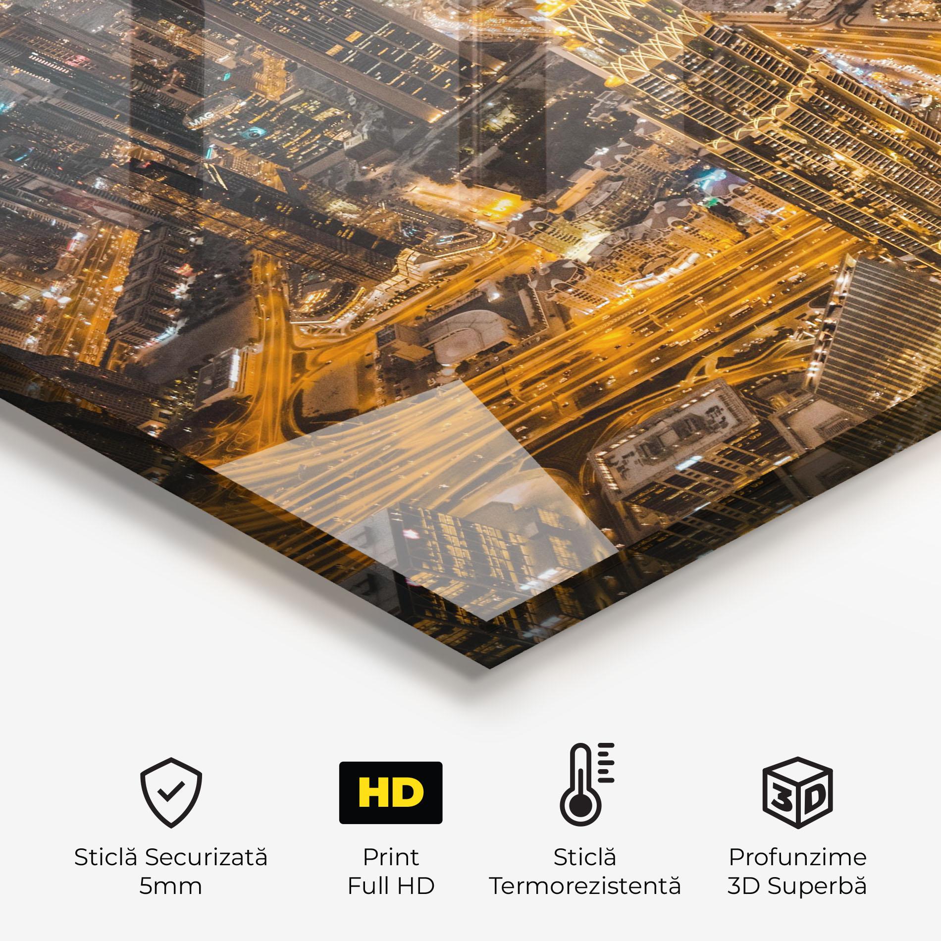 Panou Sticla Bucatarie Dubai Lights mockup 2