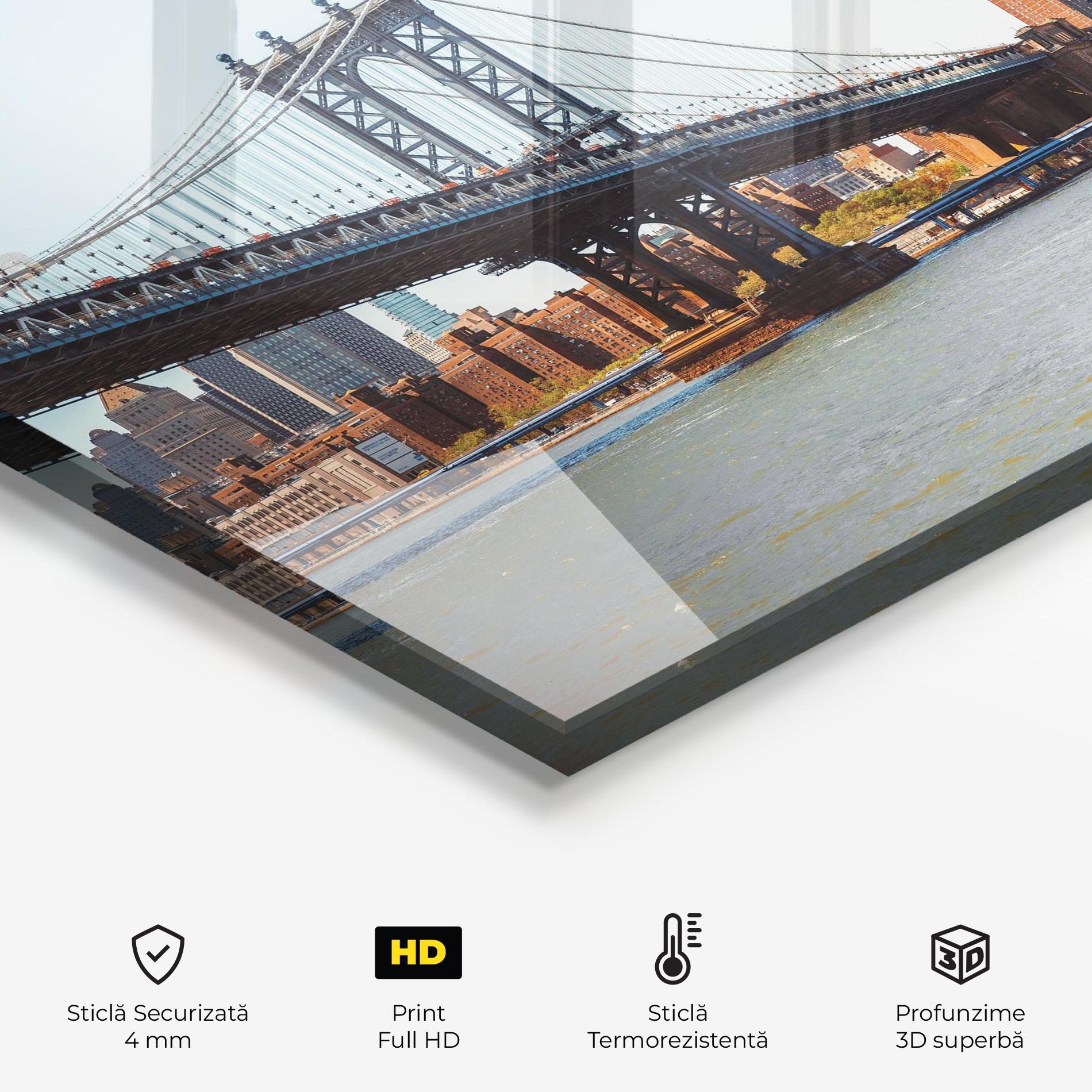 Panou Sticla Bucatarie Big City Bridge mockup 2