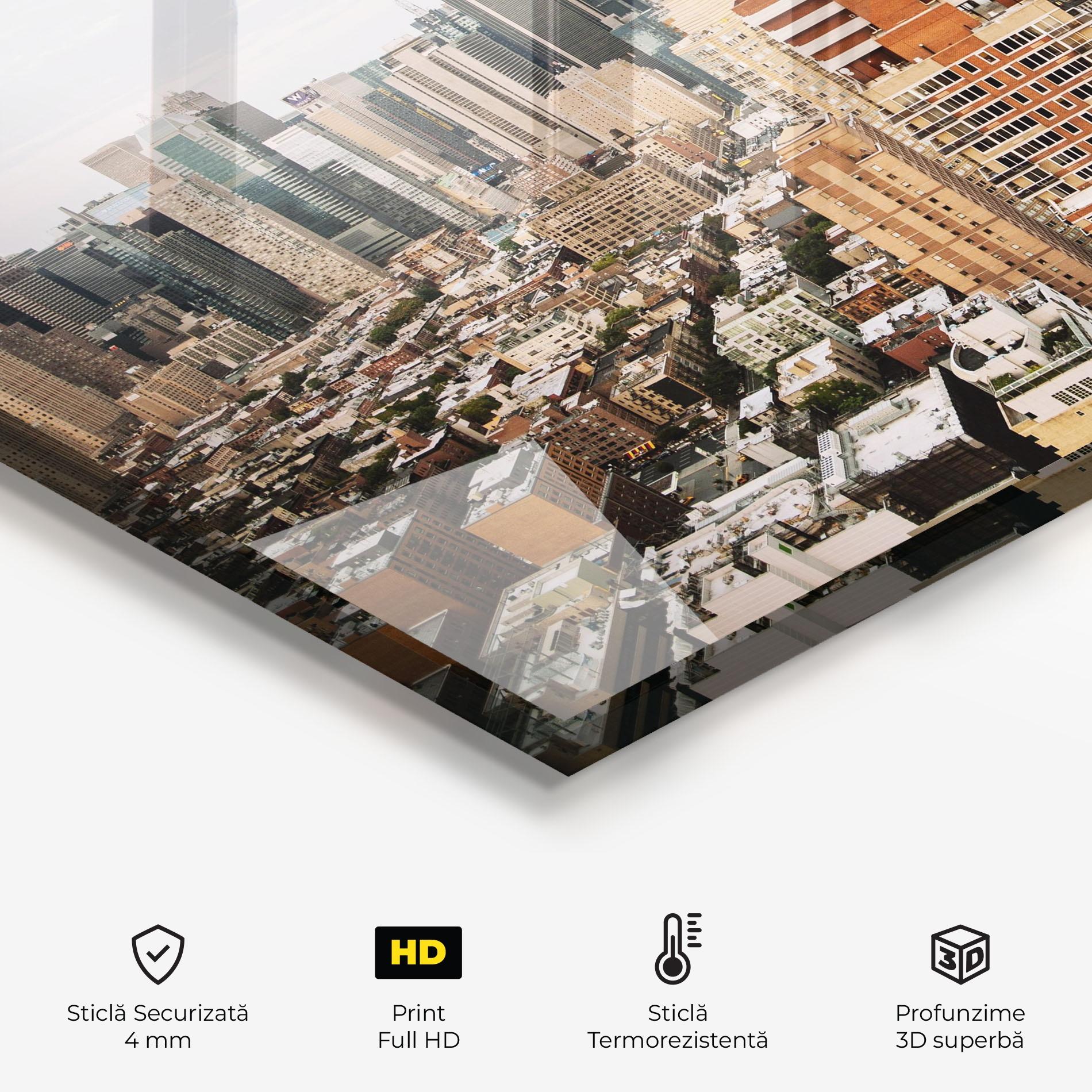 Panou Sticla Bucatarie Cream Orange Building mockup 2