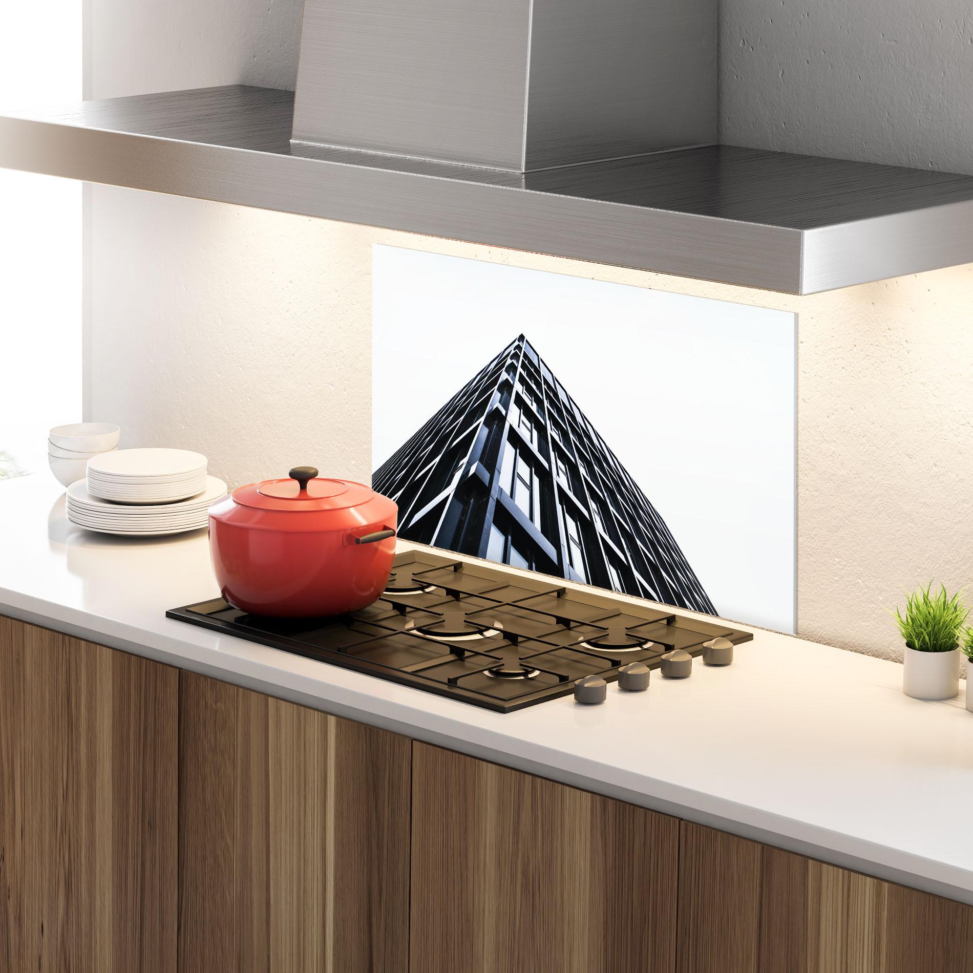 Panou Sticla Bucatarie Big Black Building mockup 4