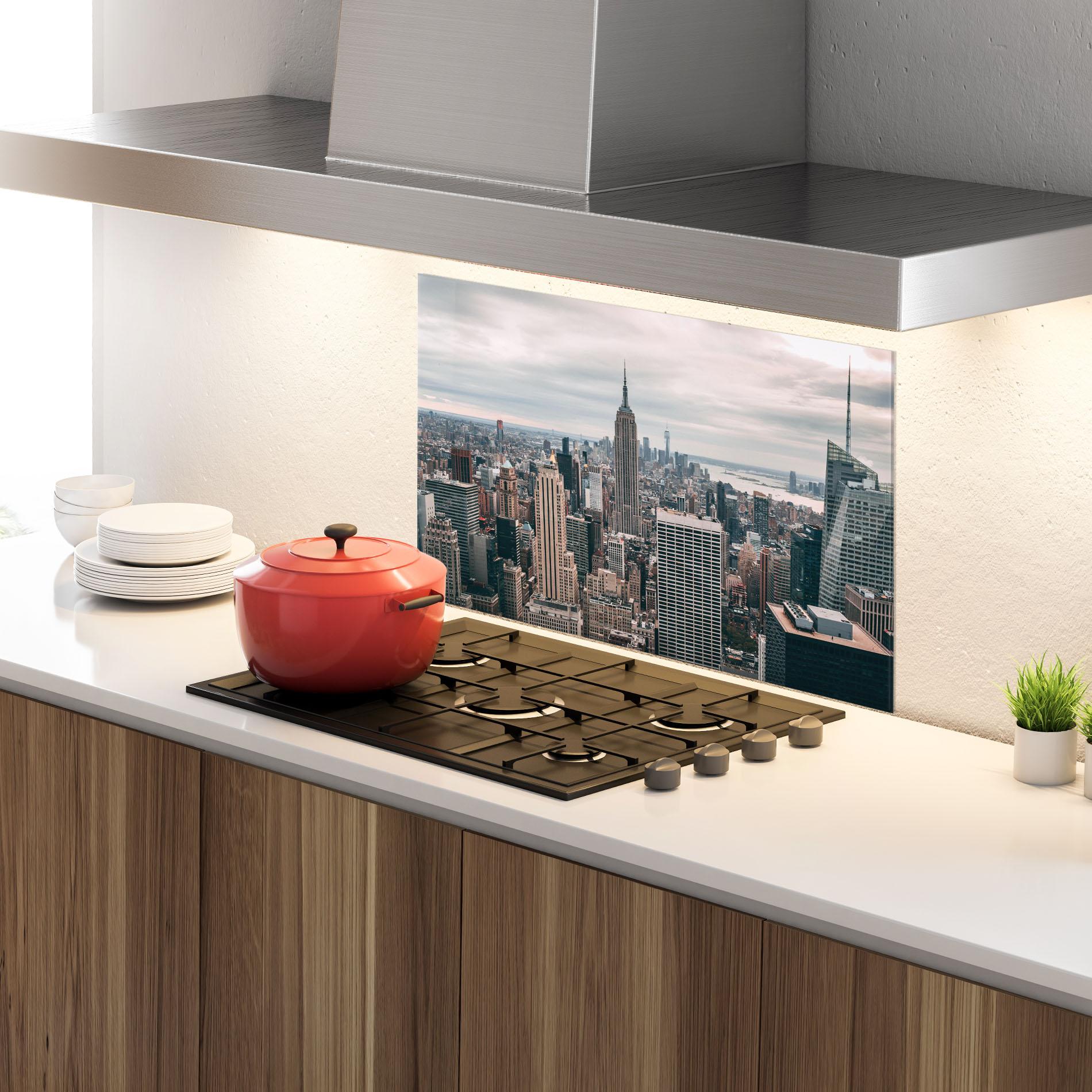 Panou Sticla Bucatarie High View Building mockup 4