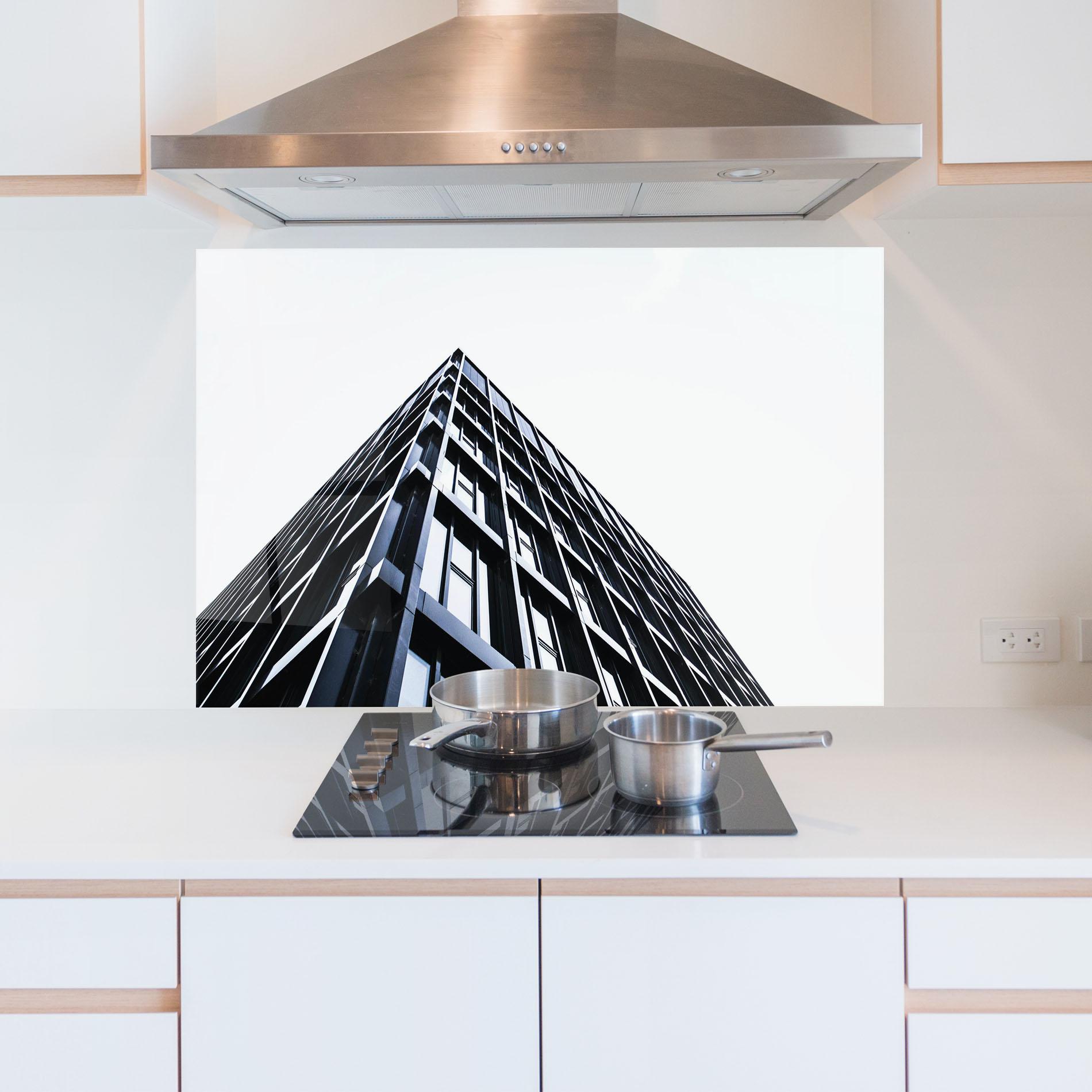 Panou Sticla Bucatarie Big Black Building mockup 5