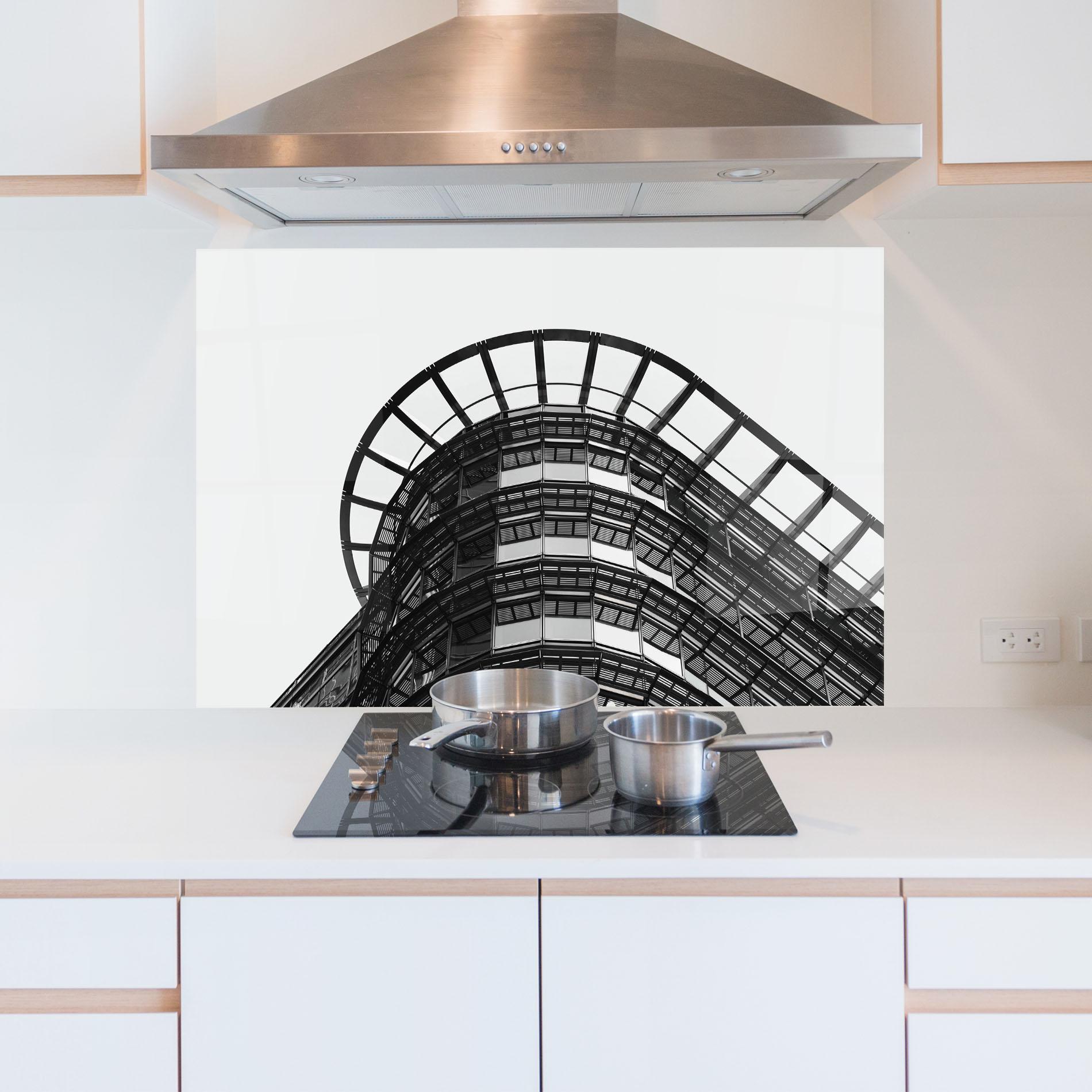 Panou Sticla Bucatarie Circle Grey Tower mockup 5