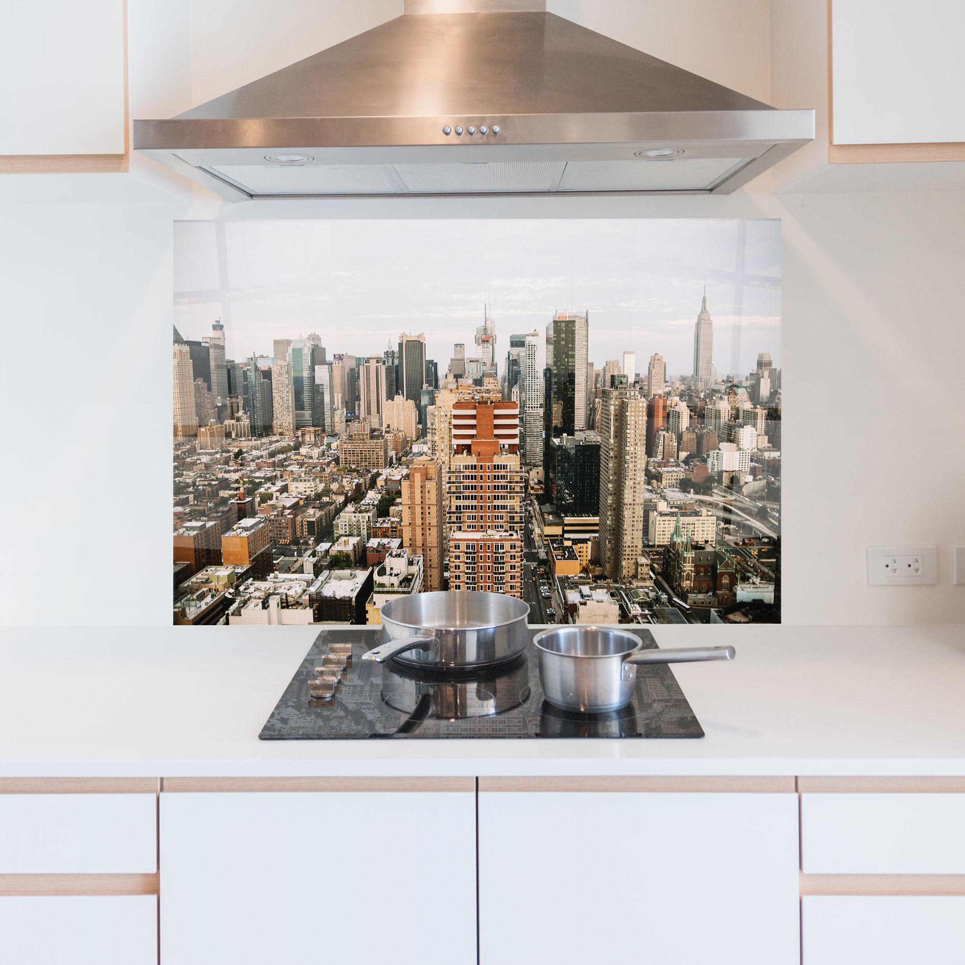 Panou Sticla Bucatarie Cream Orange Building mockup 5