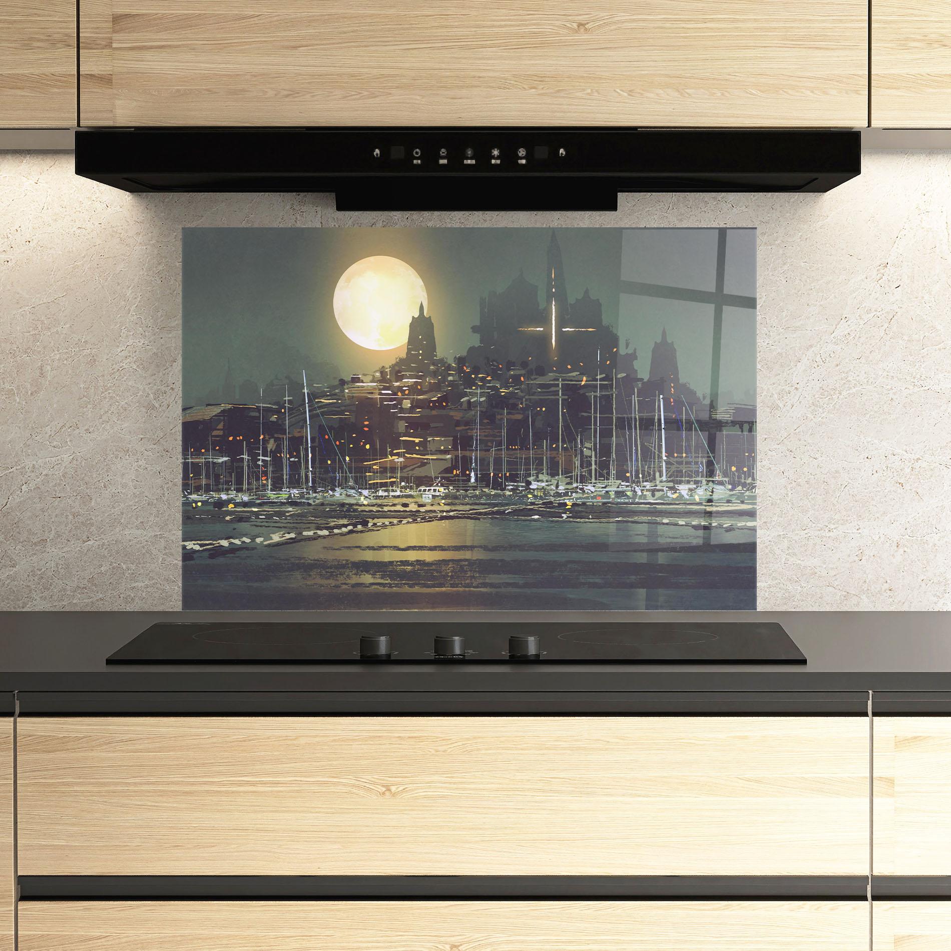 Panou Sticla Bucatarie City Port mockup 3