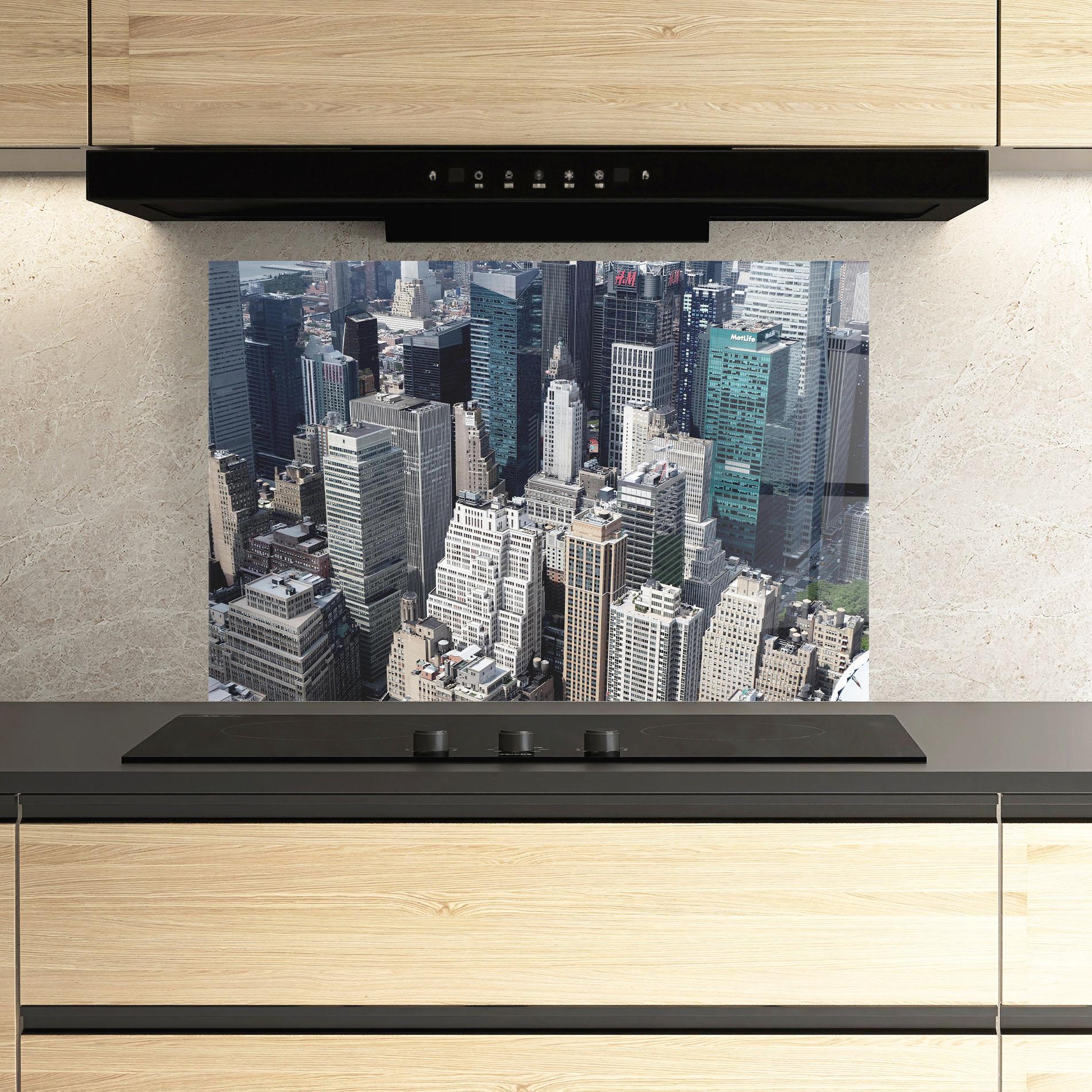 Panou Sticla Bucatarie High Tower Buildings mockup 3