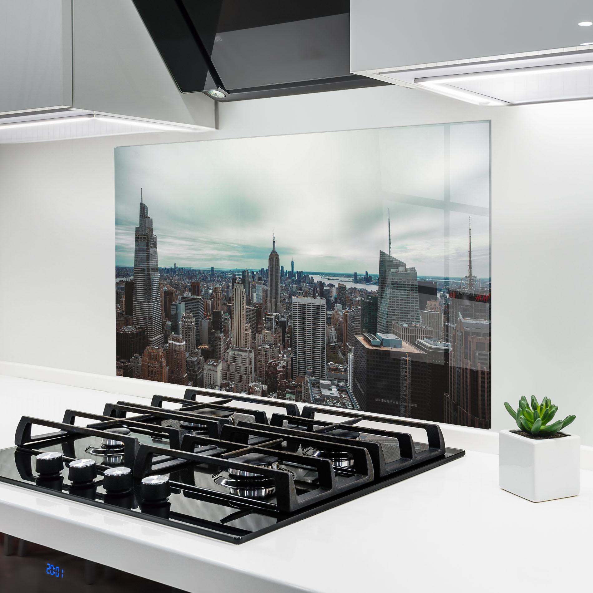 Panou Sticla Bucatarie Beautiful High Building mockup 6