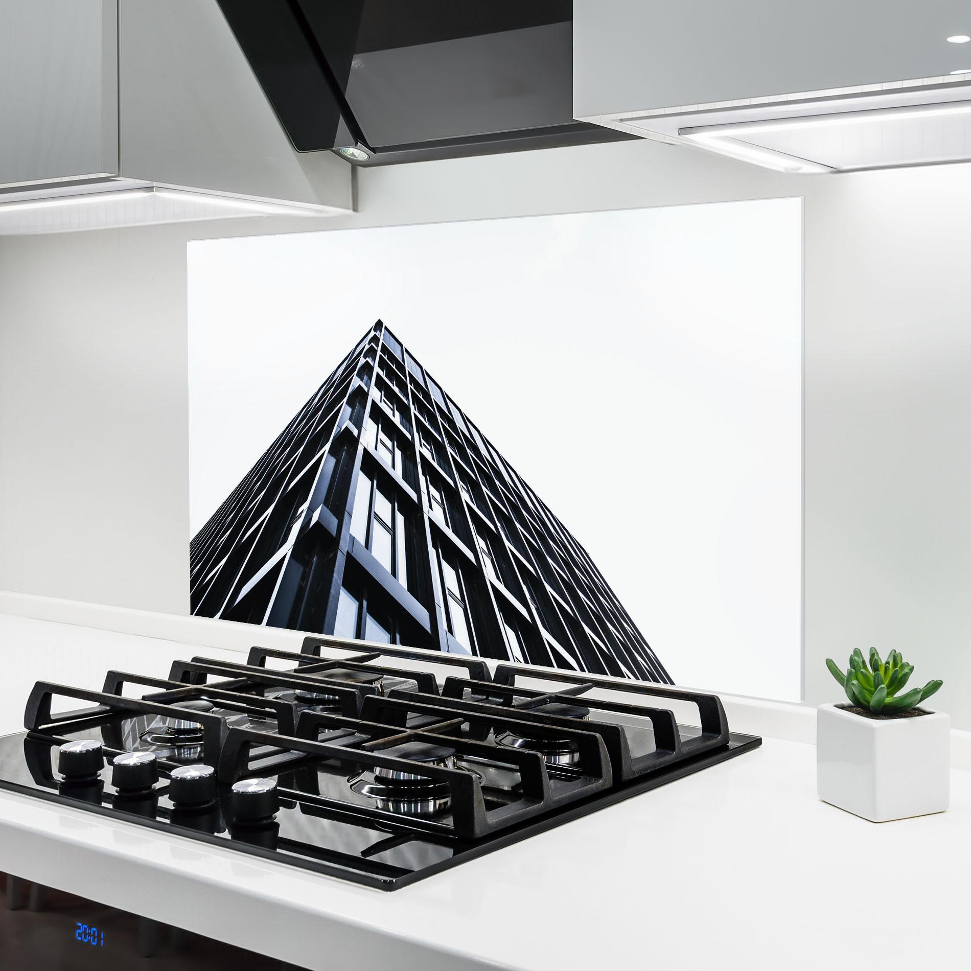 Panou Sticla Bucatarie Big Black Building mockup 6