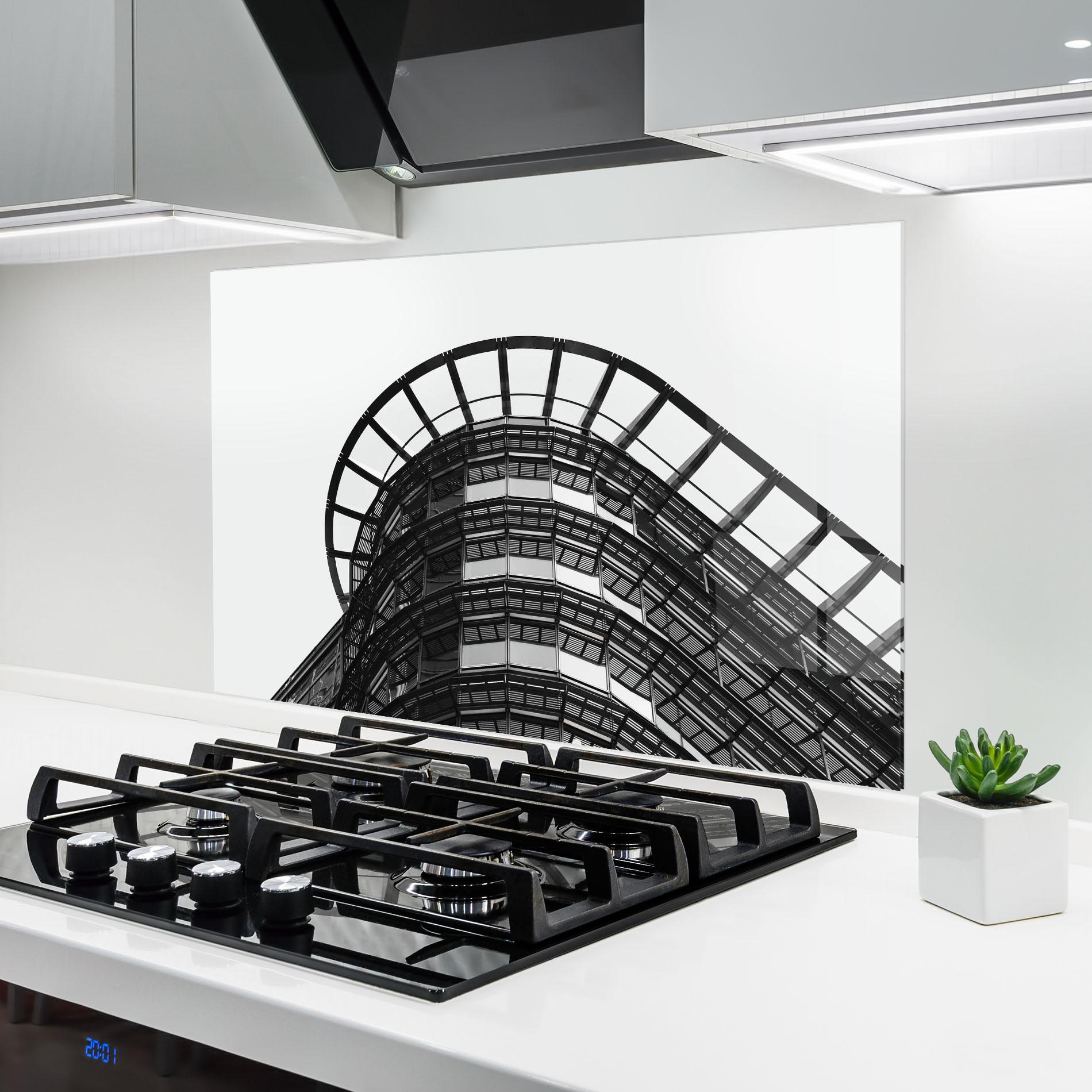 Panou Sticla Bucatarie Circle Grey Tower mockup 6