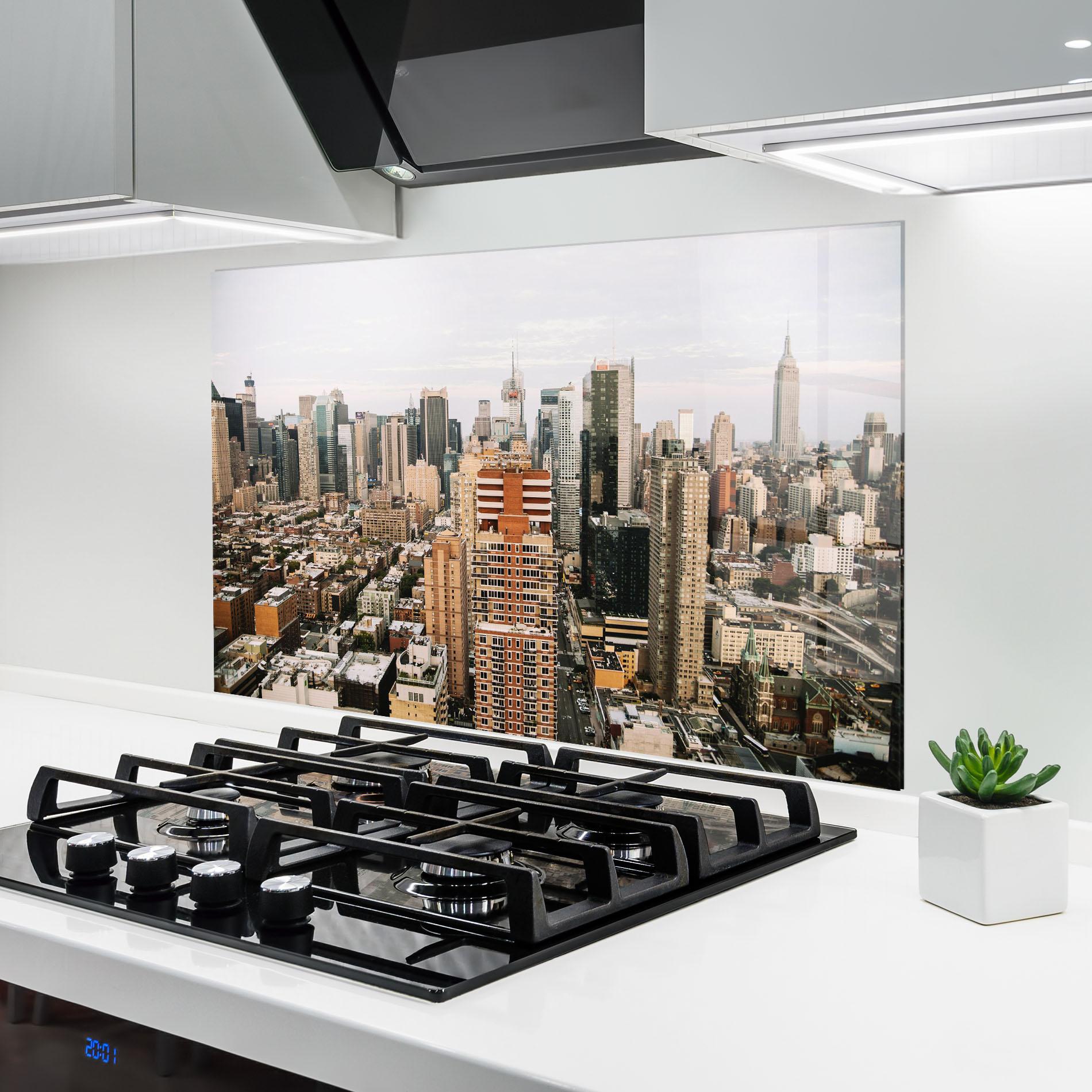 Panou Sticla Bucatarie Cream Orange Building mockup 6