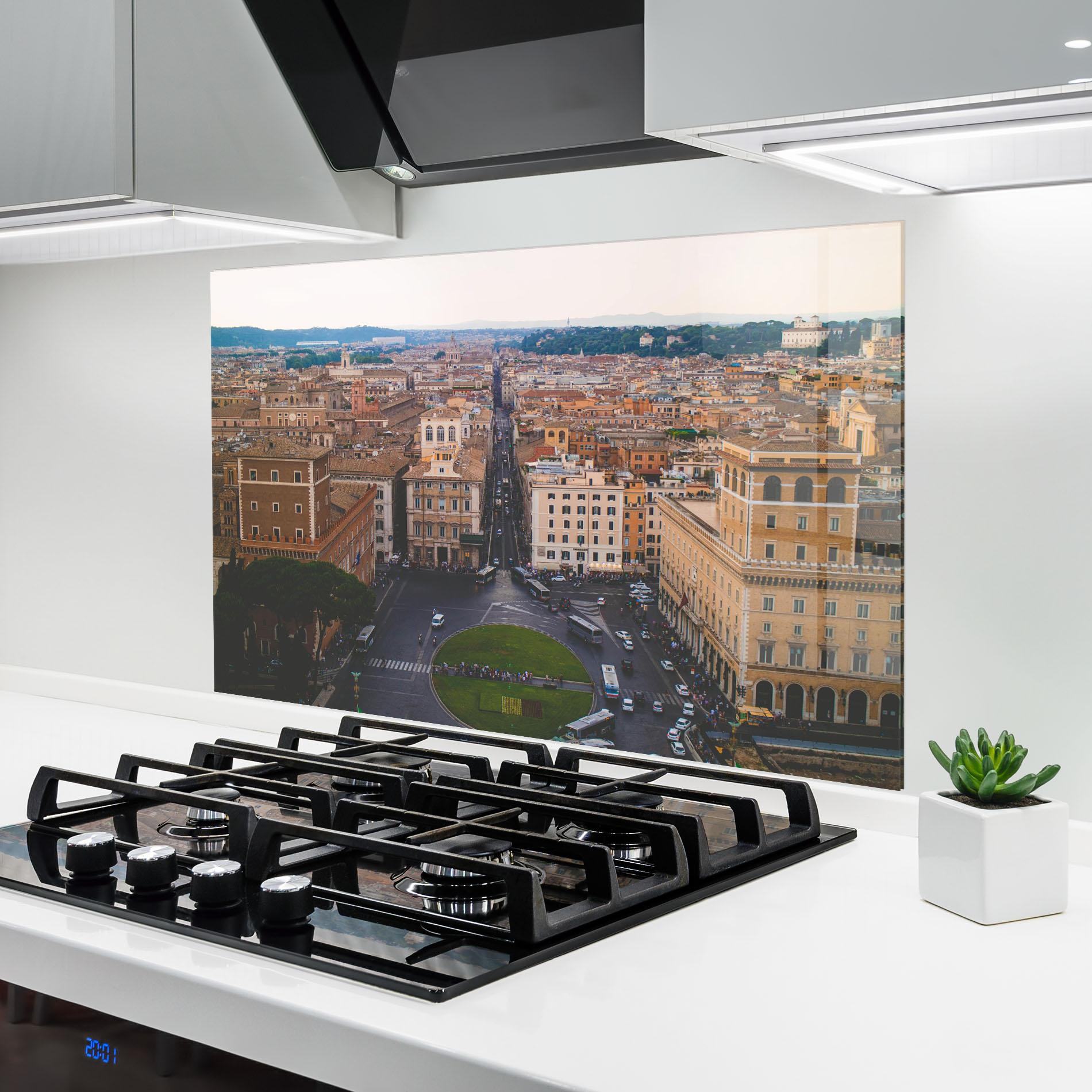 Panou Sticla Bucatarie Green Circle City mockup 6