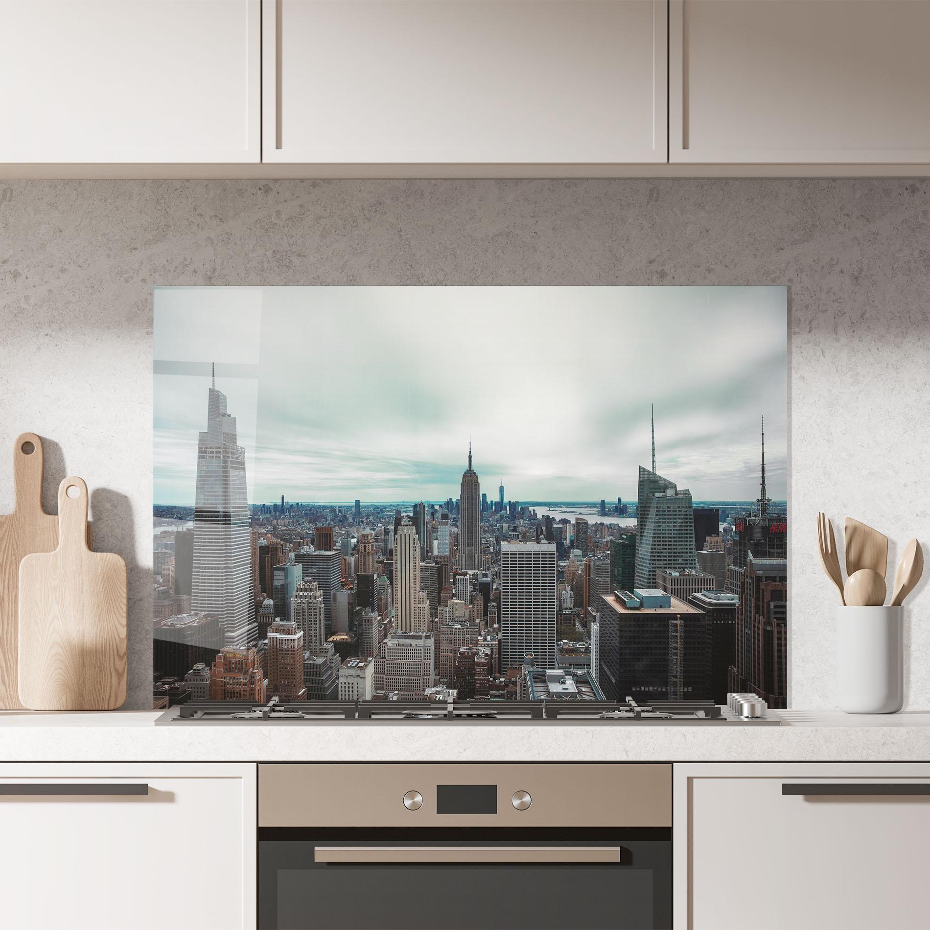 Panou Sticla Bucatarie Beautiful High Building mockup 7