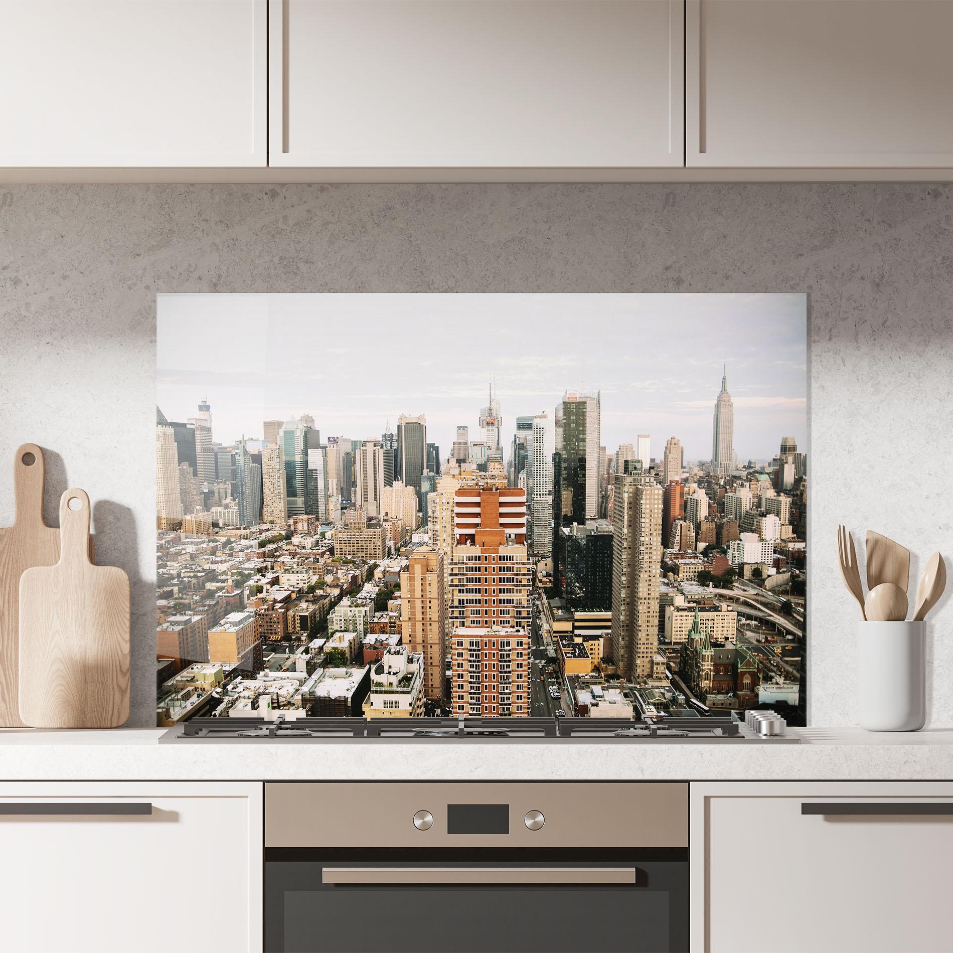 Panou Sticla Bucatarie Cream Orange Building mockup 7