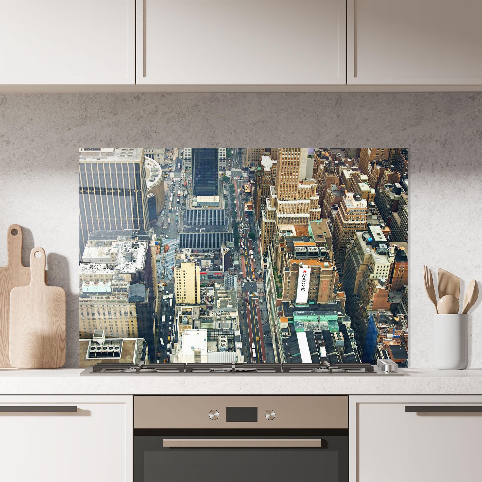 Panou Sticla Bucatarie Cream Tall Building mockup 7