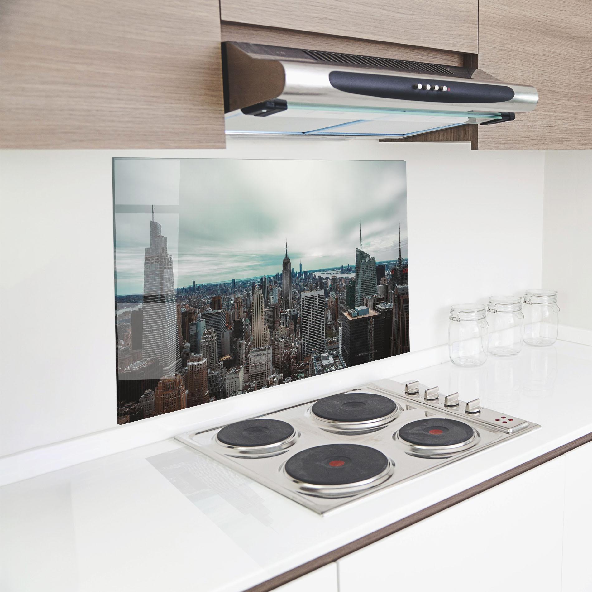 Panou Sticla Bucatarie Beautiful High Building mockup 8