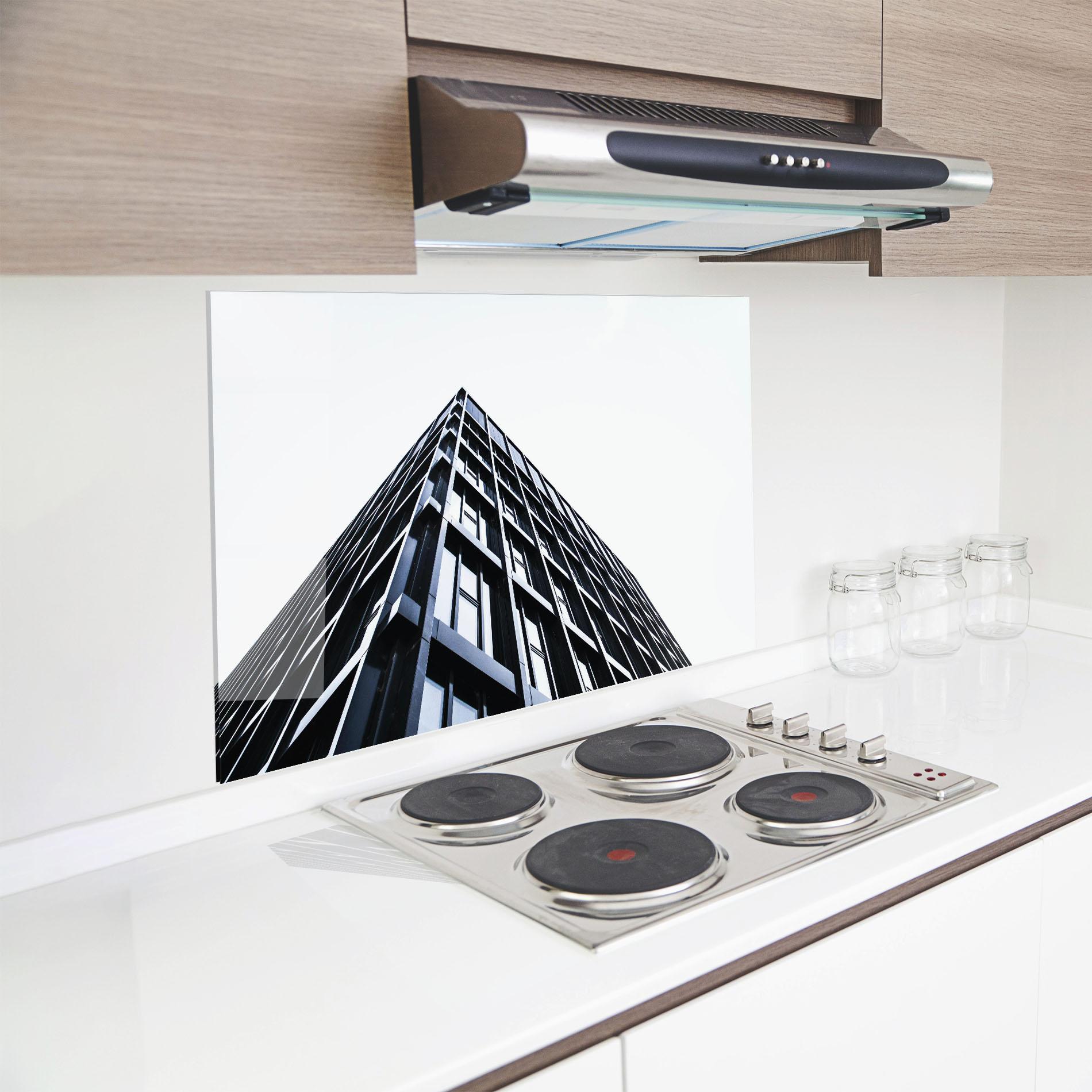 Panou Sticla Bucatarie Big Black Building mockup 8