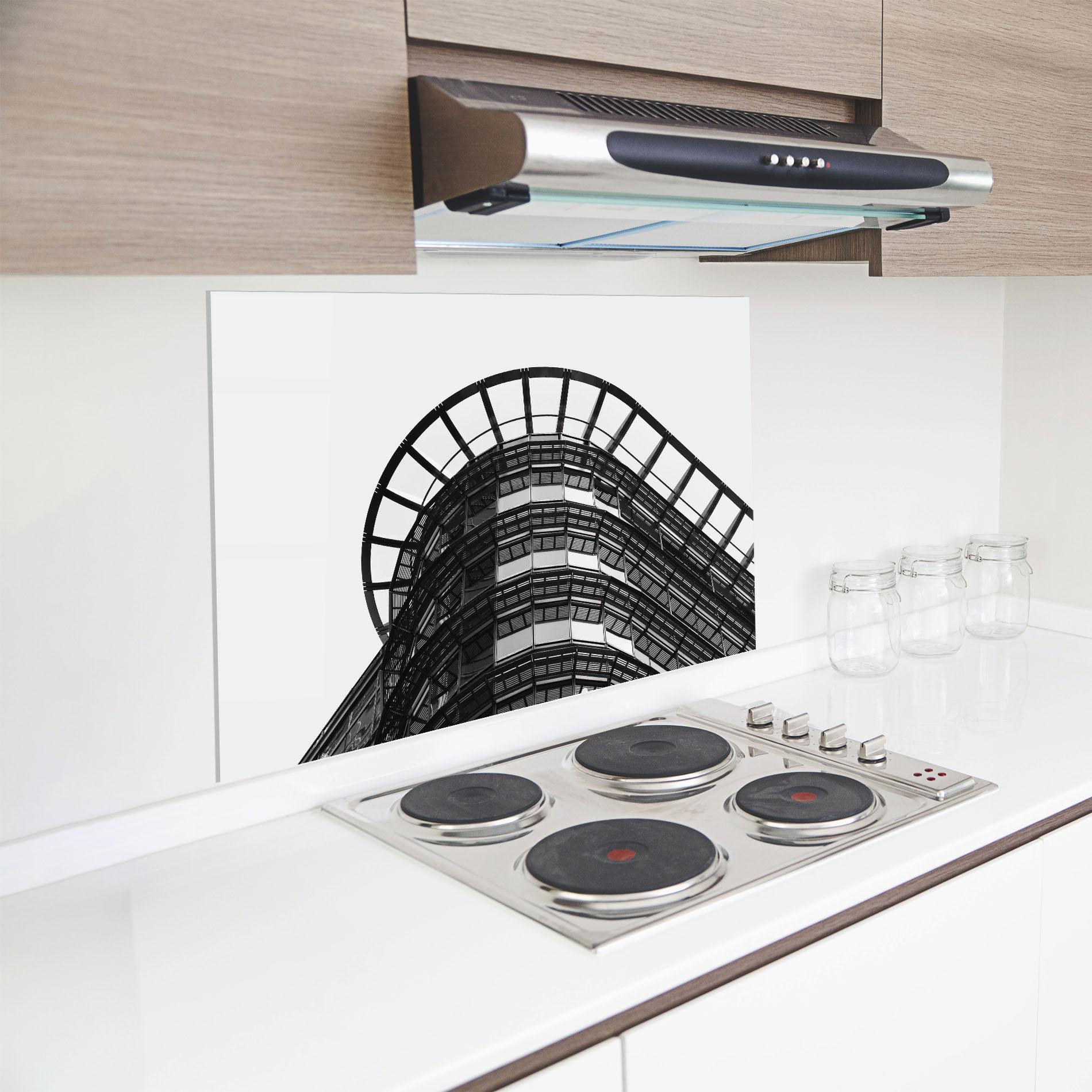 Panou Sticla Bucatarie Circle Grey Tower mockup 8