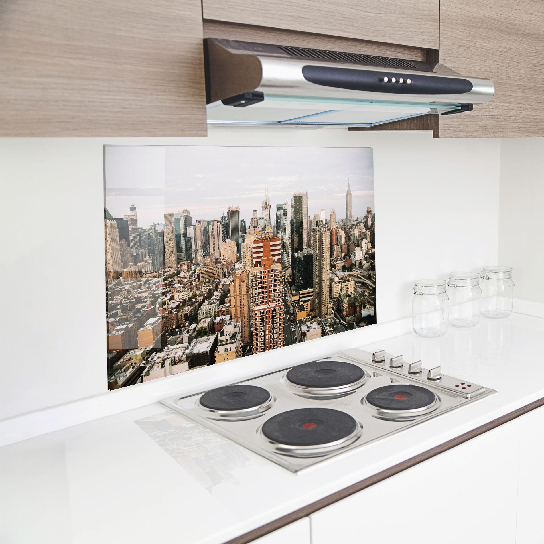 Panou Sticla Bucatarie Cream Orange Building mockup 8