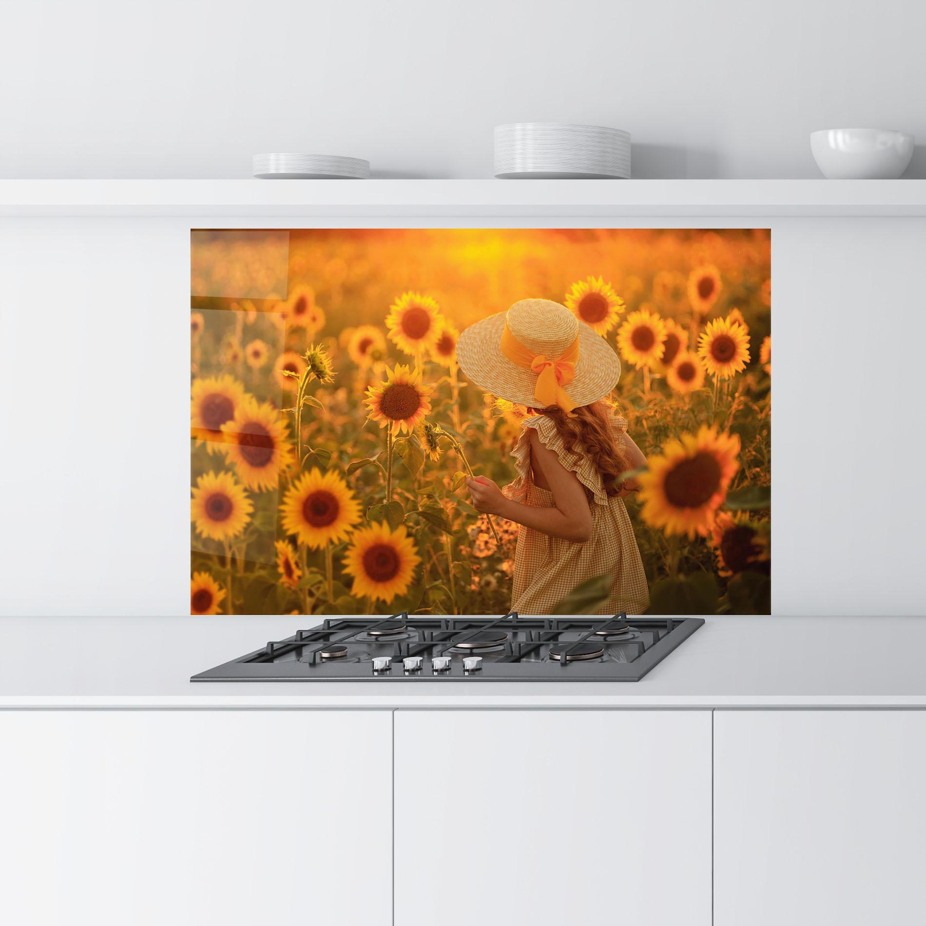 Panou Sticla Bucatarie Pretty Redhaired Girl mockup 9