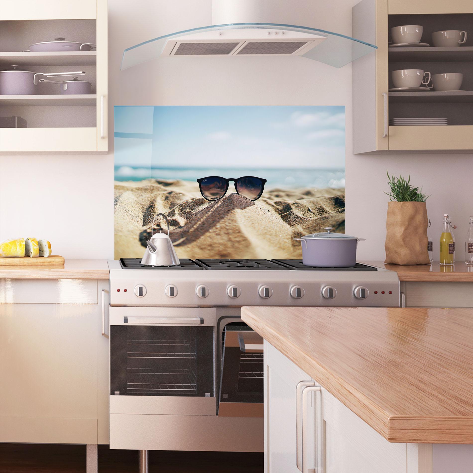 Panou Sticla Bucatarie Sand Glasses mockup 1