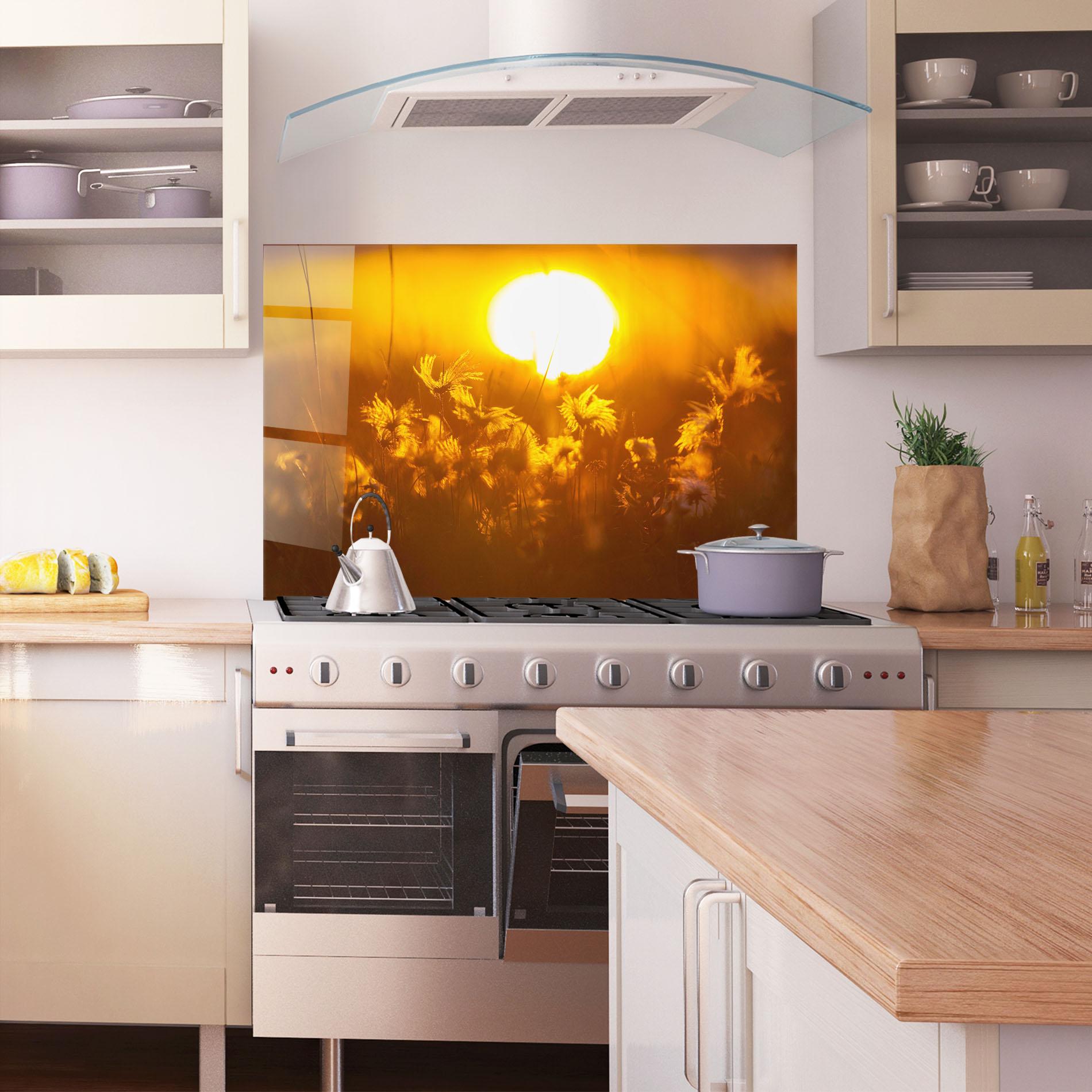 Panou Sticla Bucatarie Wildflowers mockup 1