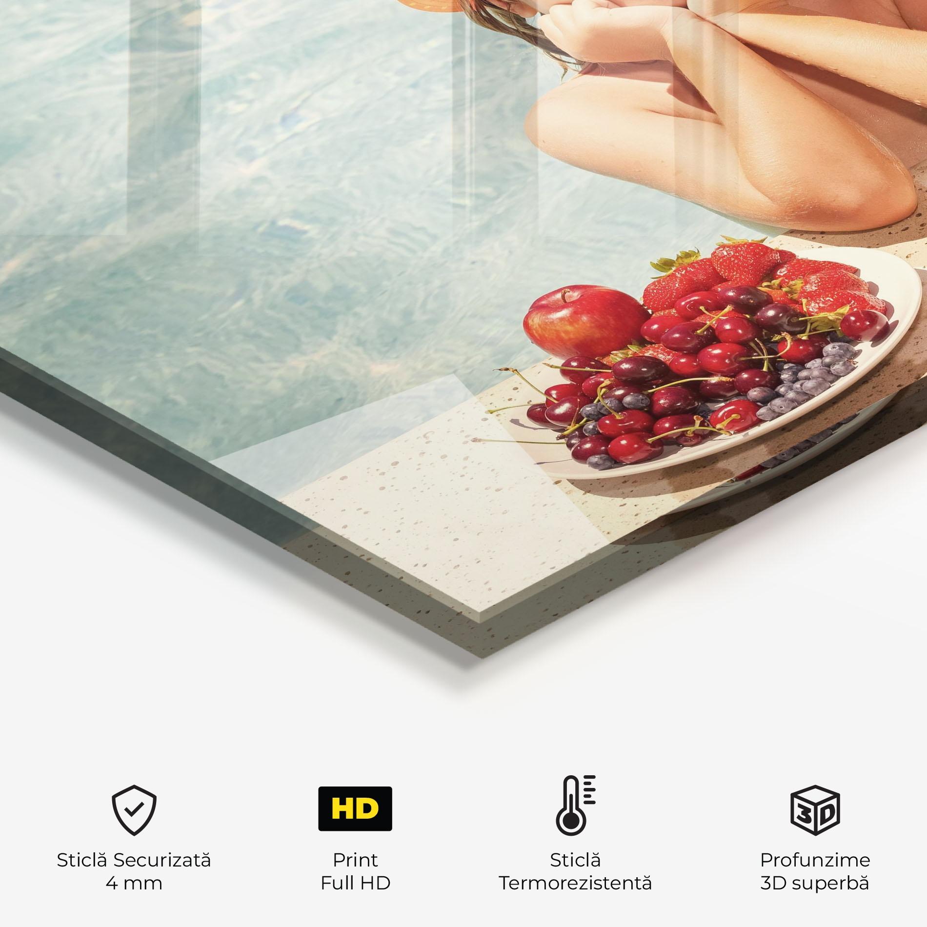 Panou Sticla Bucatarie Child Swimming mockup 2