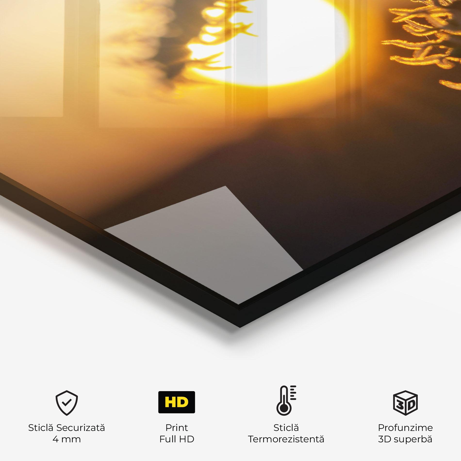 Panou Sticla Bucatarie Plant Shilouette mockup 2