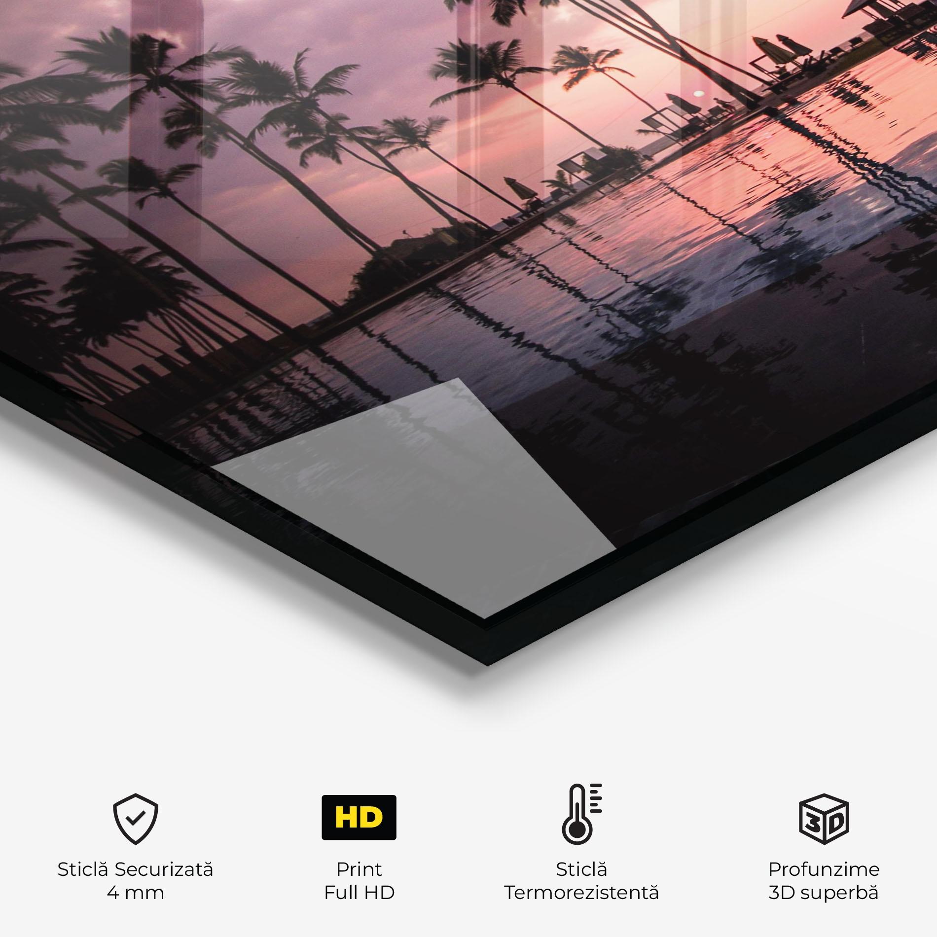 Panou Sticla Bucatarie Purple Sunset mockup 2