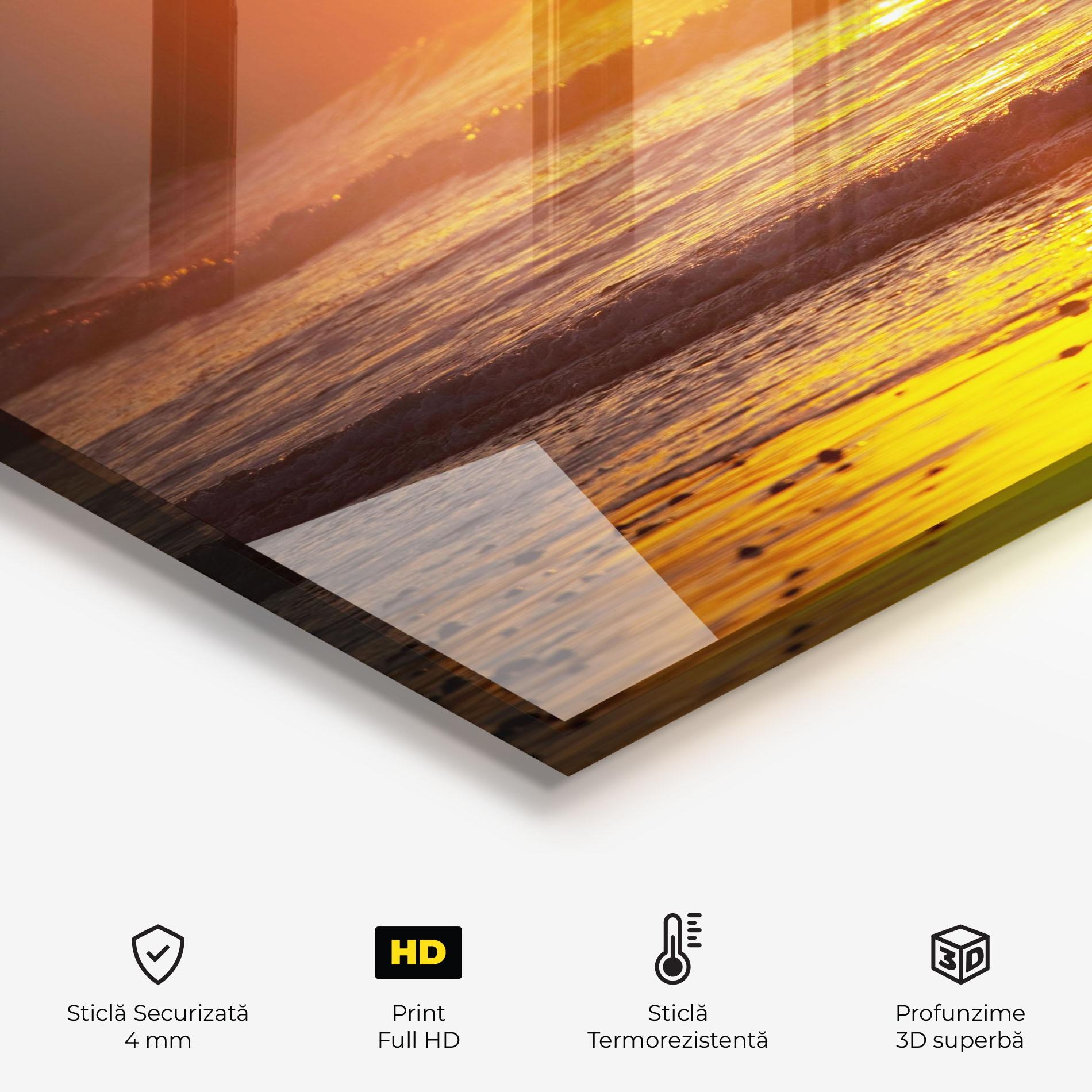 Panou Sticla Bucatarie Sea Sunset mockup 2