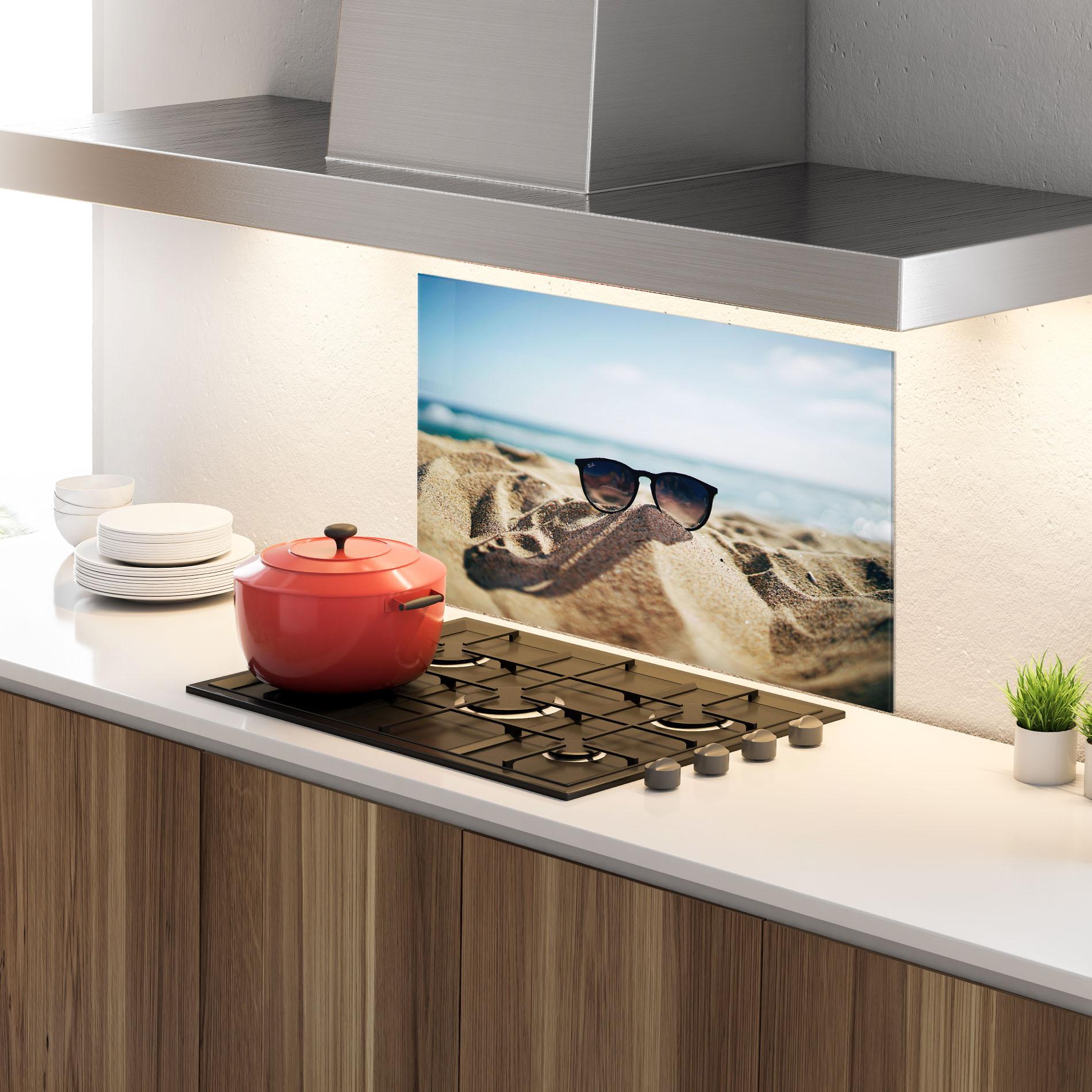 Panou Sticla Bucatarie Sand Glasses mockup 4