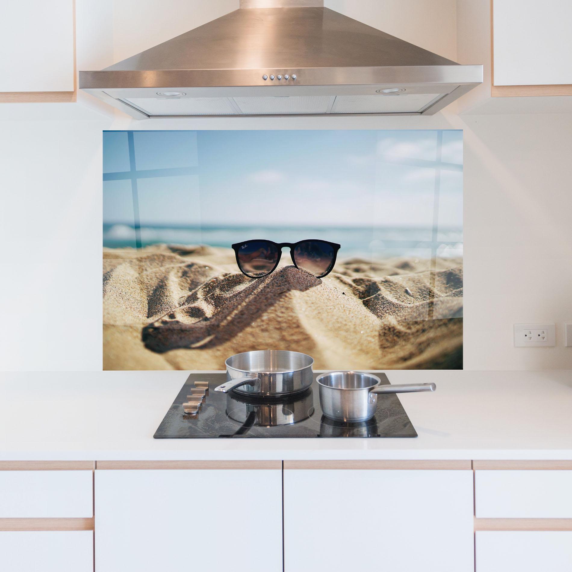 Panou Sticla Bucatarie Sand Glasses mockup 5