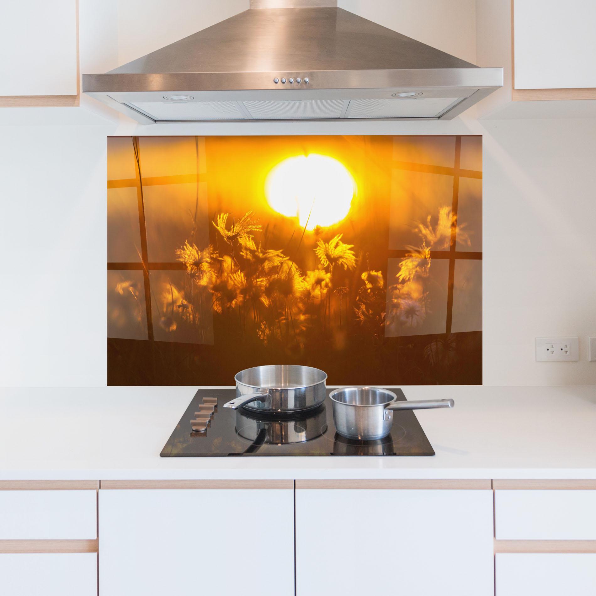 Panou Sticla Bucatarie Wildflowers mockup 5