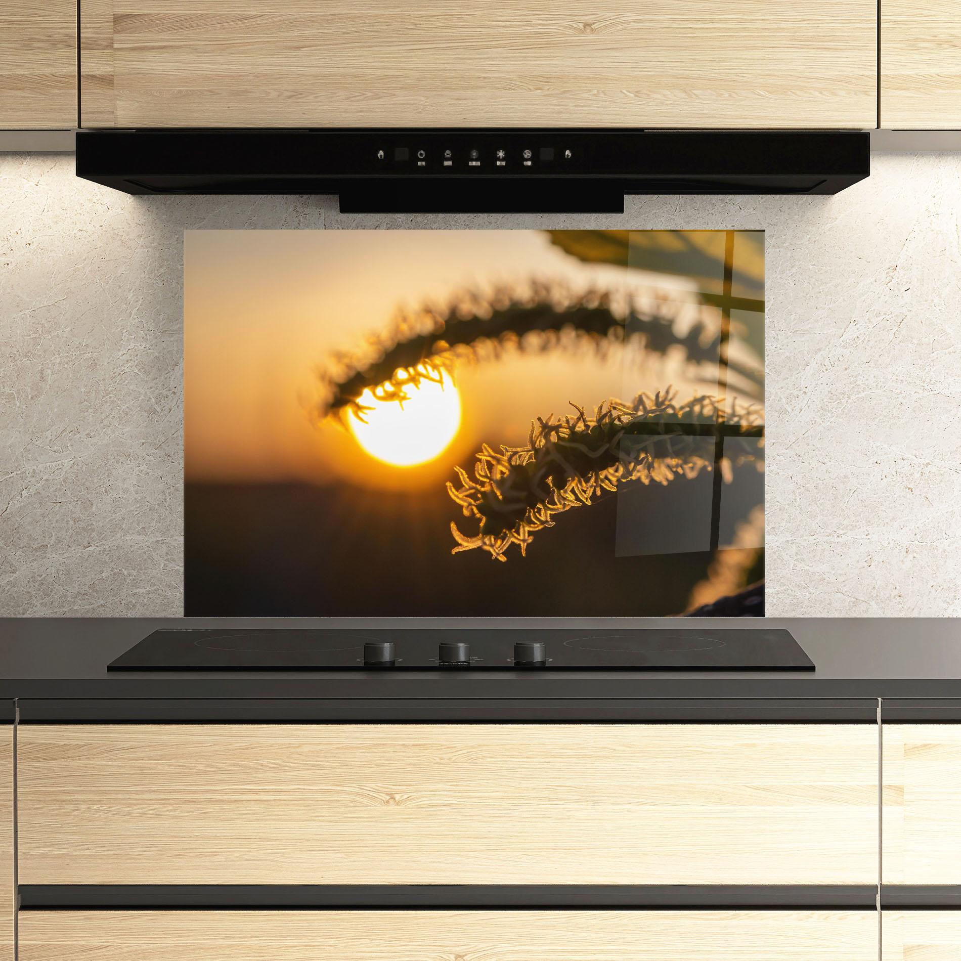 Panou Sticla Bucatarie Plant Shilouette mockup 3