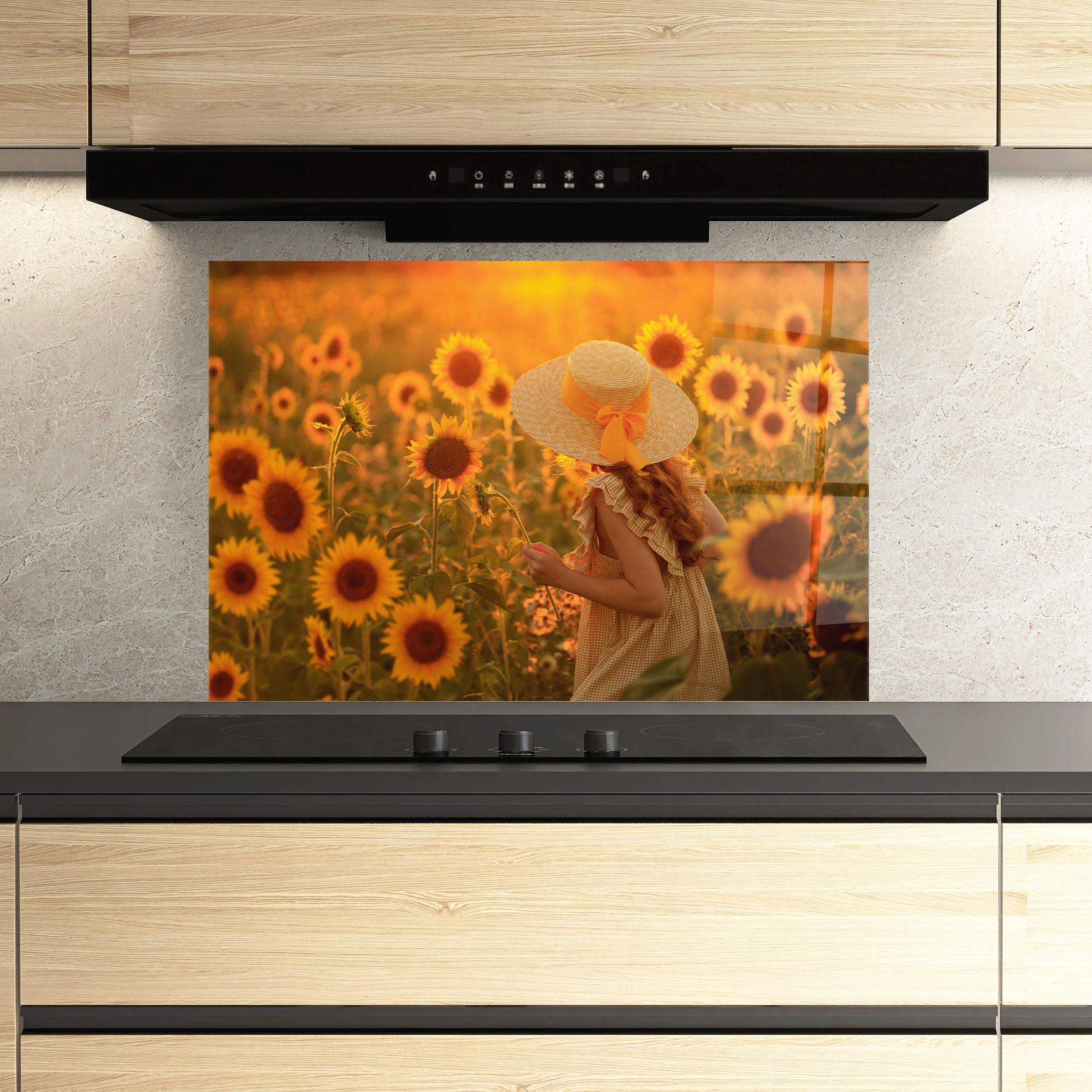 Panou Sticla Bucatarie Pretty Redhaired Girl mockup 3