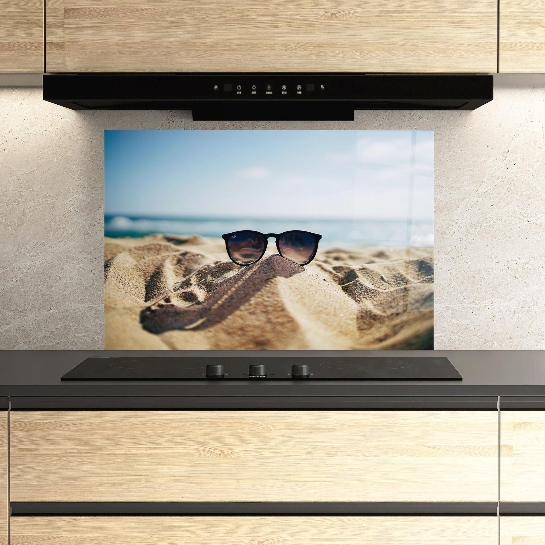 Panou Sticla Bucatarie Sand Glasses mockup 3