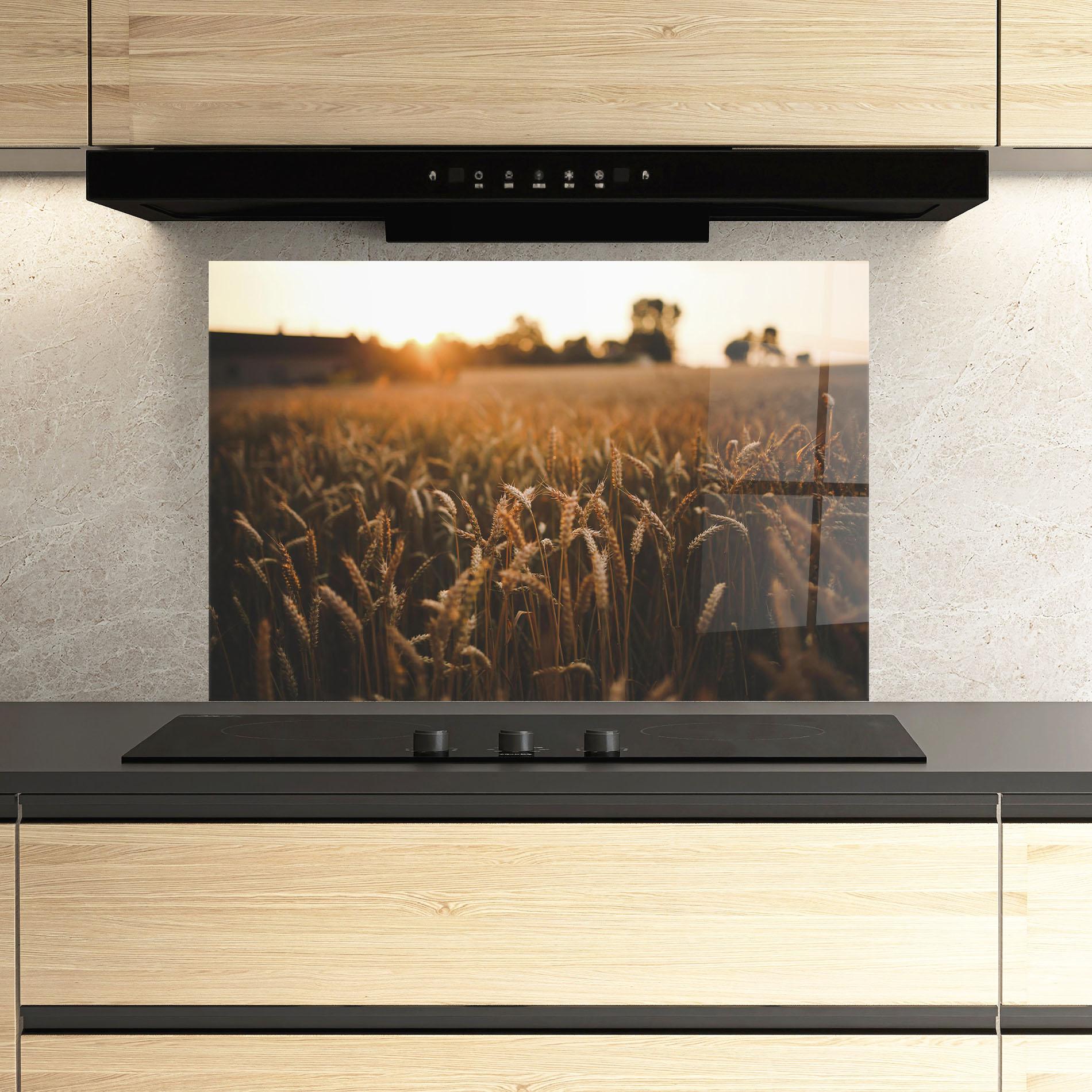 Panou Sticla Bucatarie Summer Field mockup 3